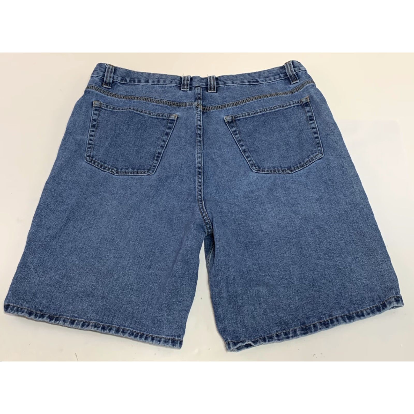 Vintage VINTAGE Big Mac Mens Denim Shorts 5 Pocket Zip Fly Blue 38 Regular 100% Cotton Workwear Mens Size US 38 / EU 54 - 2 Thumbnail