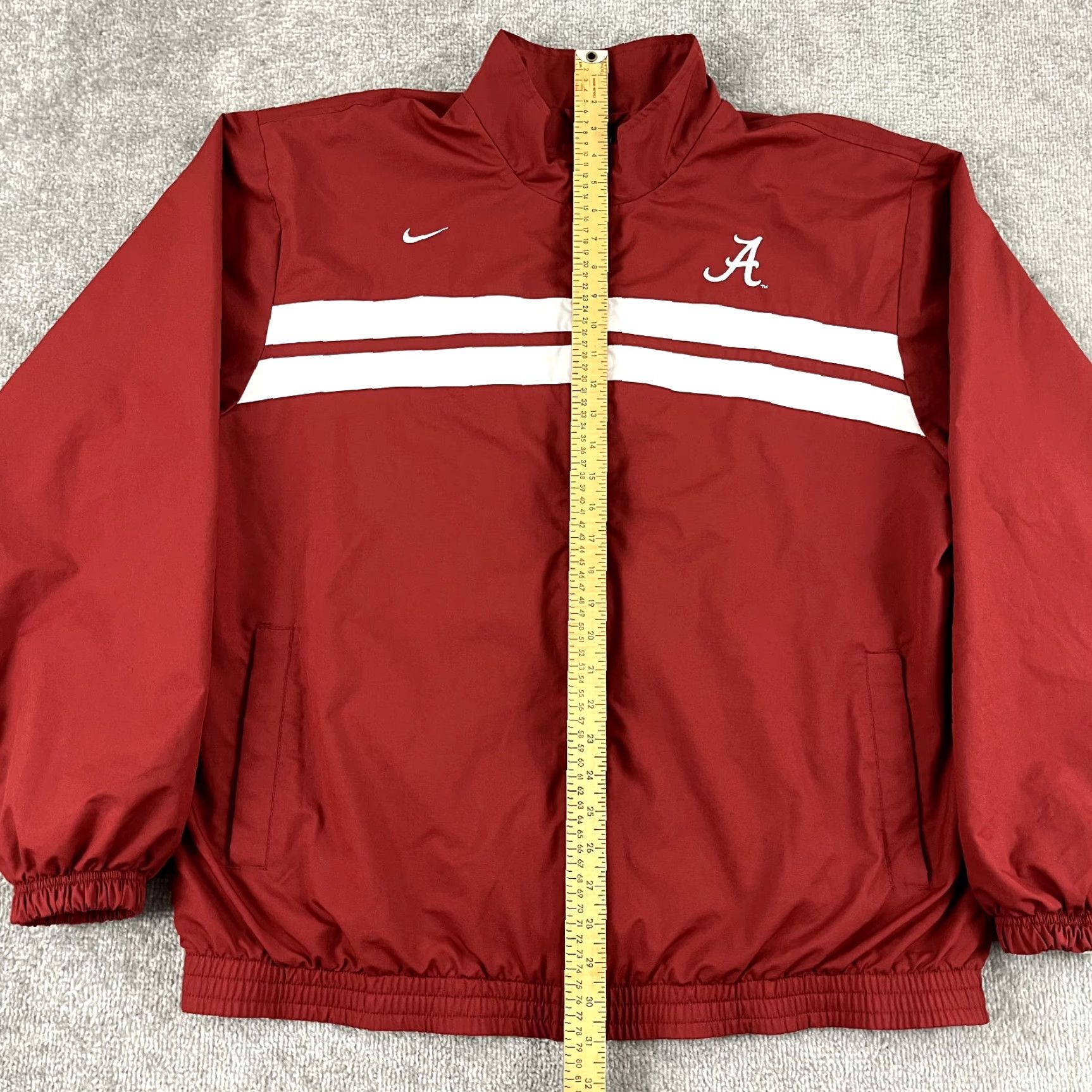 Nike VINTAGE Nike University Jacket Mens XL Crimson Ride Red Team Retro Zip Size US XL / EU 56 / 4 - 5 Thumbnail