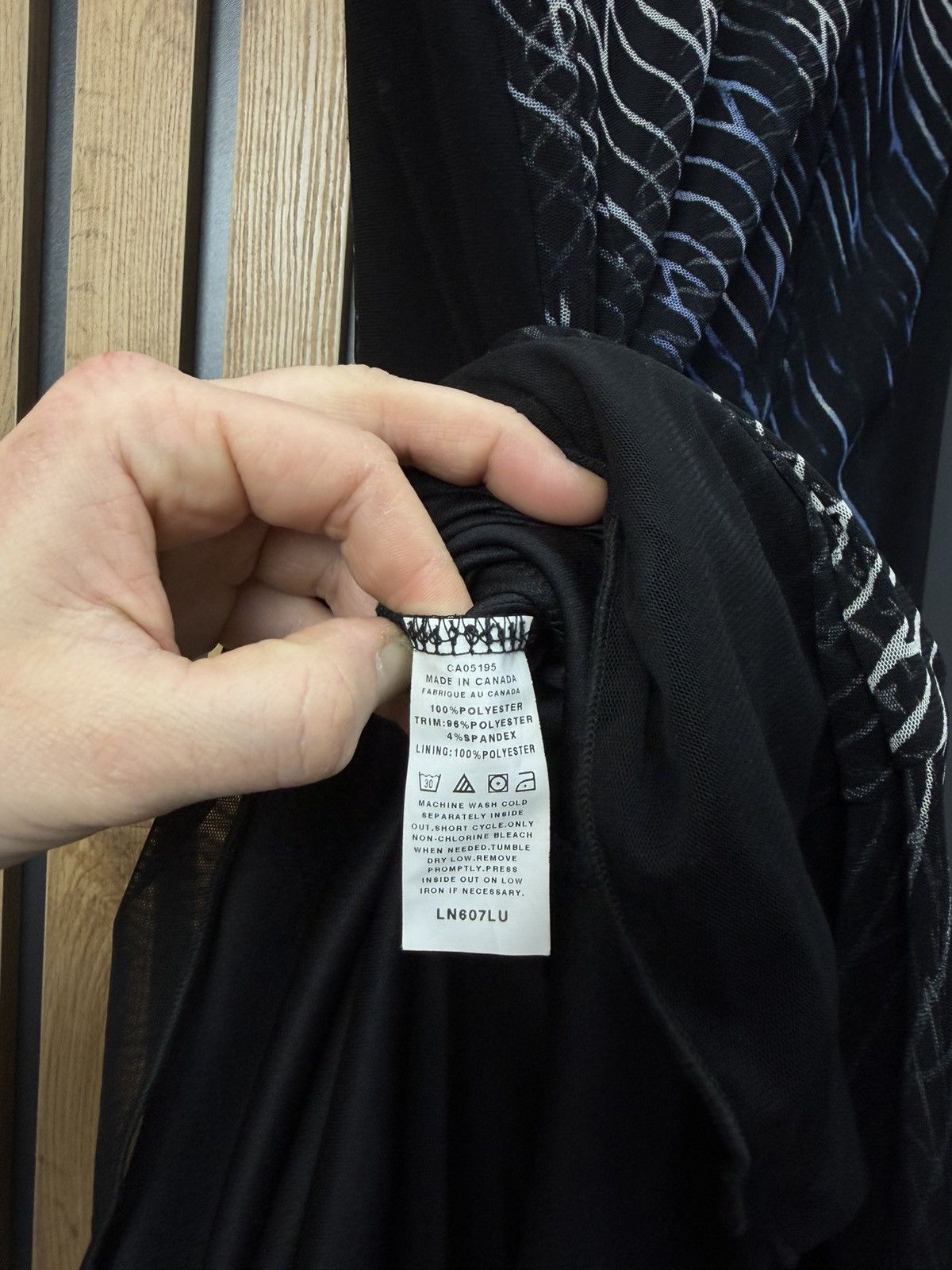 Other Picadilly Canada Mesh Midi Dress Black Blue Abstract S Size S / US 4 / IT 40 - 10 Thumbnail