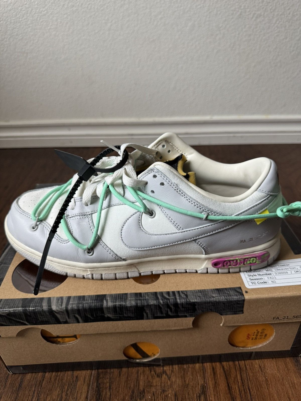 Nike × Off-White Nike Off-White Dunk Lot 4/50 Size US 11 / EU 44 - 6 Thumbnail