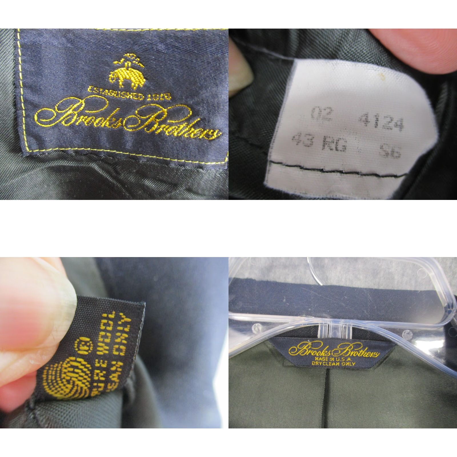 Brooks Brothers Brooks Brothers Suit Mens 43R Gray Pinstripe 100% Wool Made in USA 2 Button 2 Piece Regular Notch Lapel Mens Size 46R - 8 Thumbnail