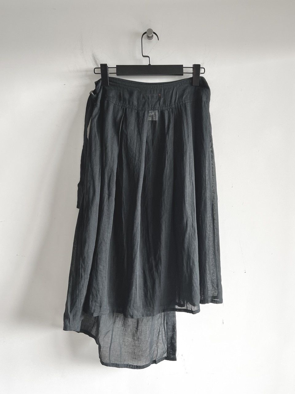 Yohji Yamamoto Y's Yohji Yamamoto - Linen Sheer Wrap Skirt Size 27" / US 4 / IT 40 - 3 Thumbnail