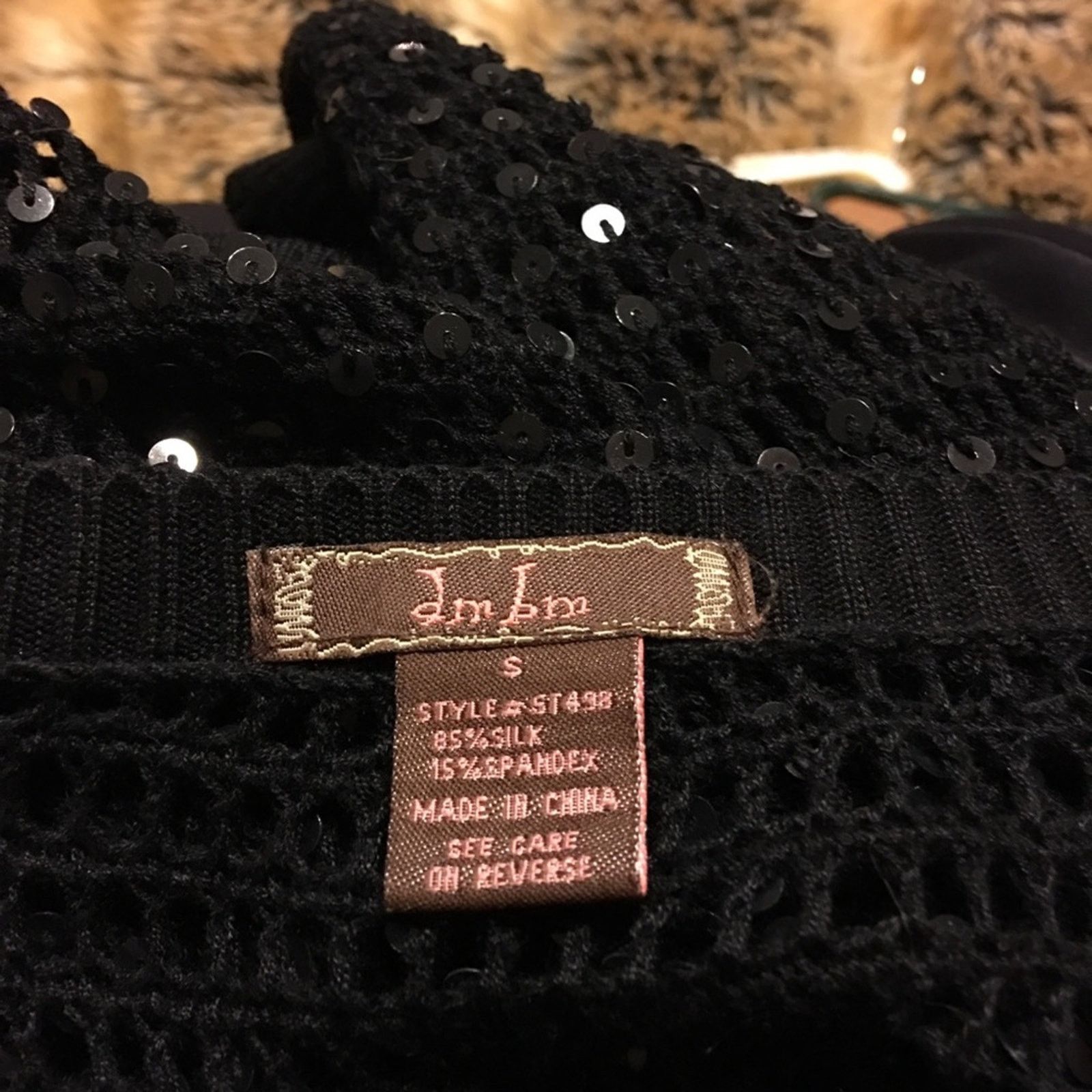 Other dm bm brand black silk knit sequin shrug bolero S Size S / US 4 / IT 40 - 6 Thumbnail
