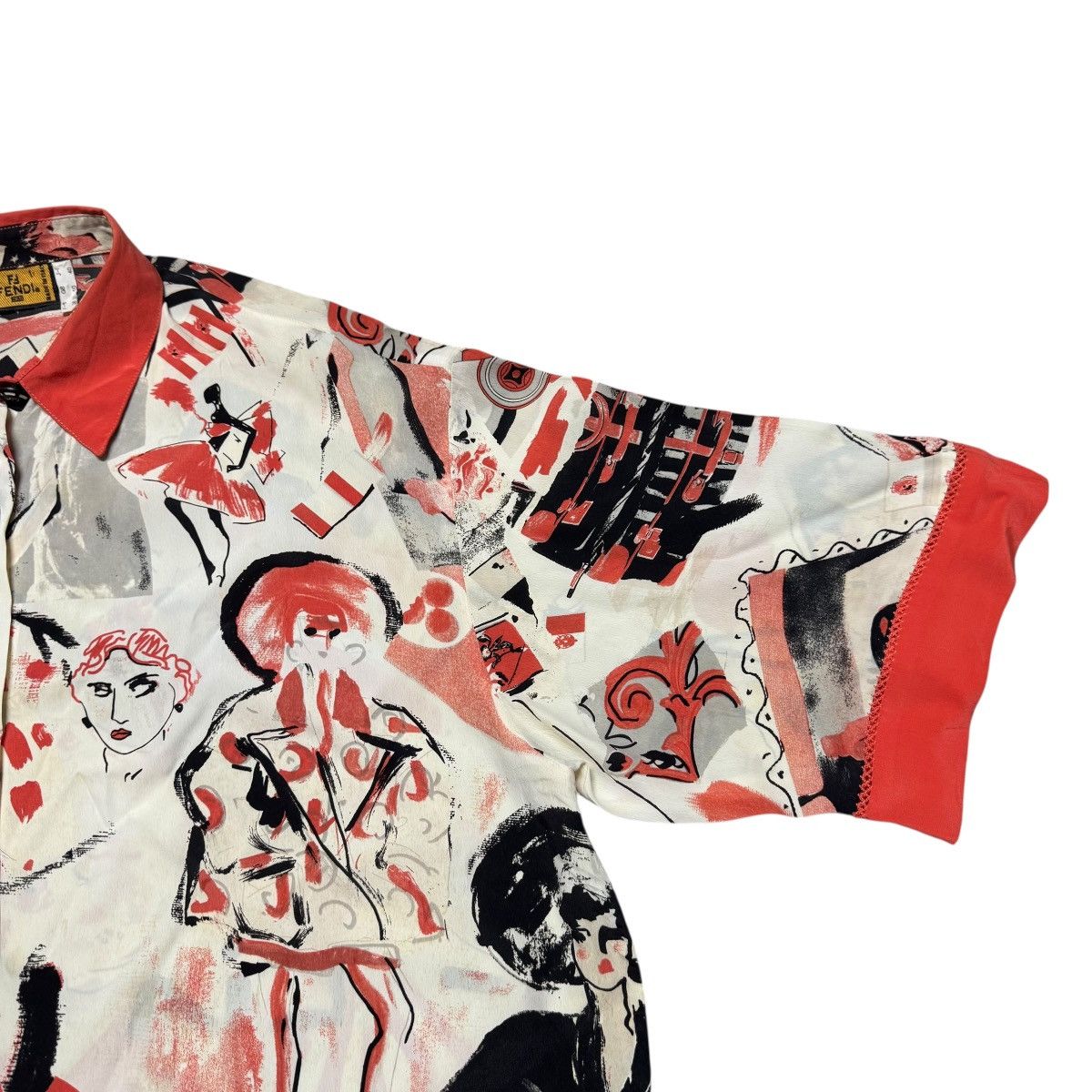 Fendi Vintage Fendi Silk Printed Shirt Giulietta El Romeo Size US L / EU 52-54 / 3 - 5 Thumbnail