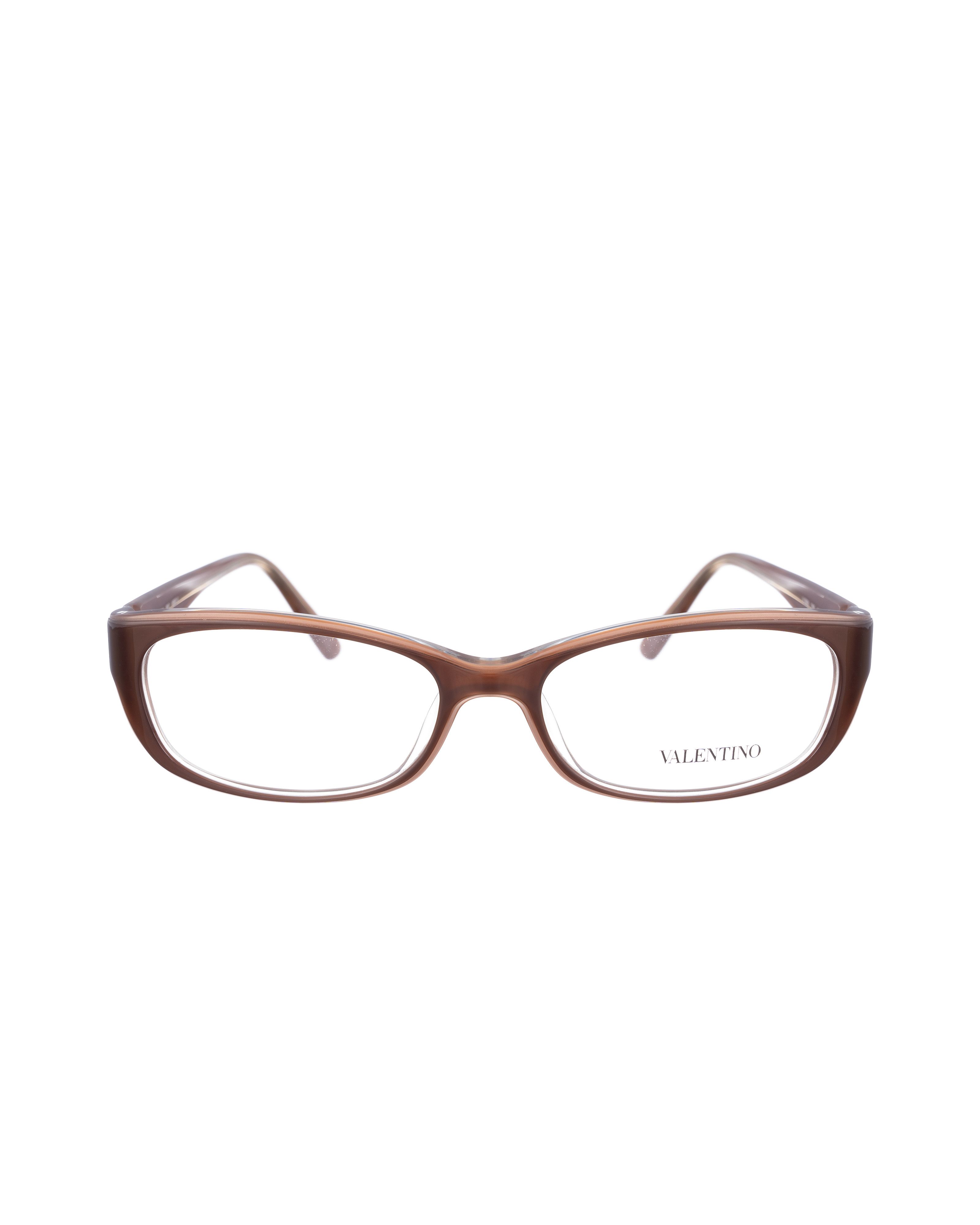Valentino 00s Chocolate Brown Plastic Glasses