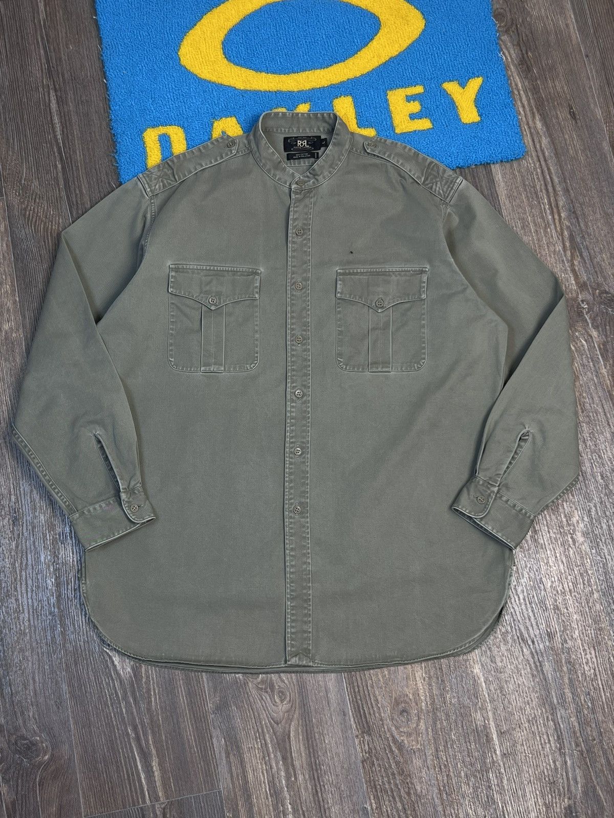 Polo Ralph Lauren Vintage Double RL Military Western Heavy Buttons Shirt Size US L / EU 52-54 / 3 - 1 Thumbnail