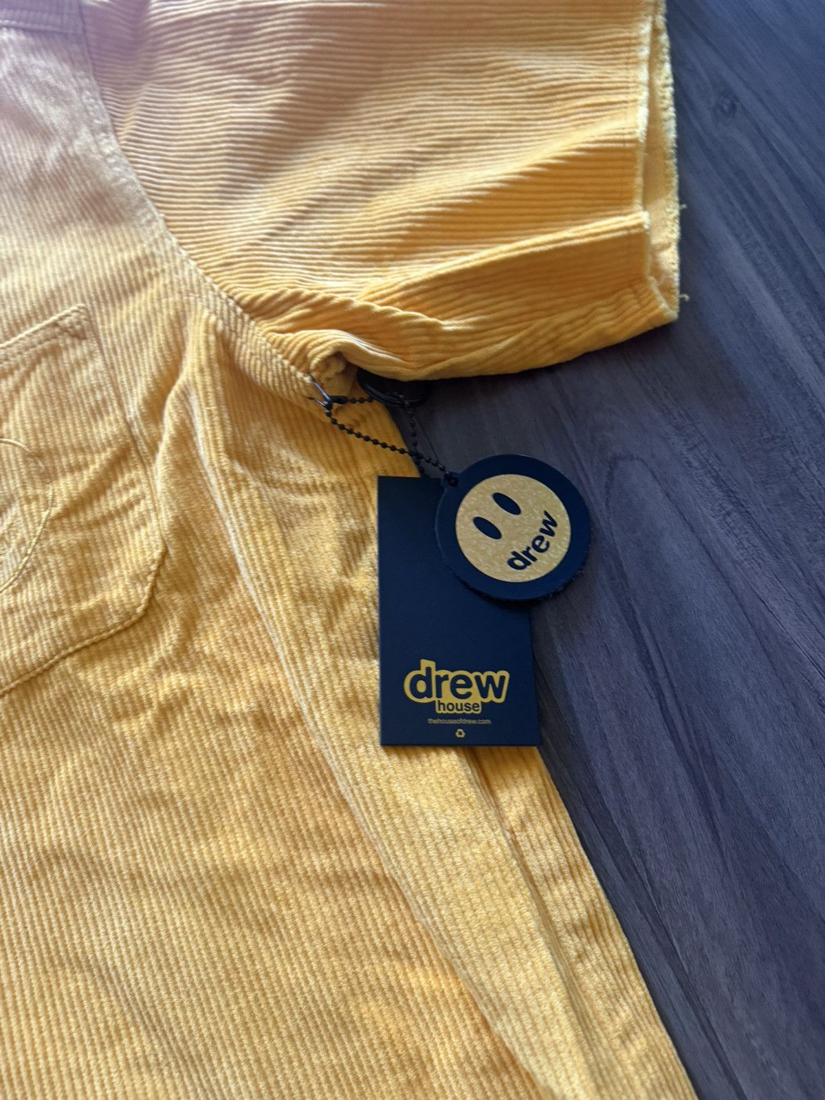 Drew House Drew House Yellow Corduroy Button-Up Shirt Smiley Logo S Size US S / EU 44-46 / 1 - 4 Thumbnail