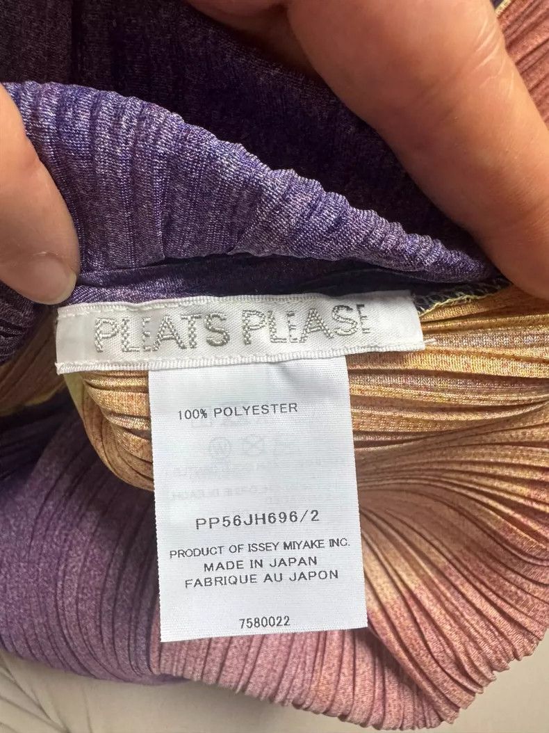 Issey Miyake Issey Miyake size:2 Yellow and purple gradient pleated dre Size S / US 4 / IT 40 - 5 Thumbnail