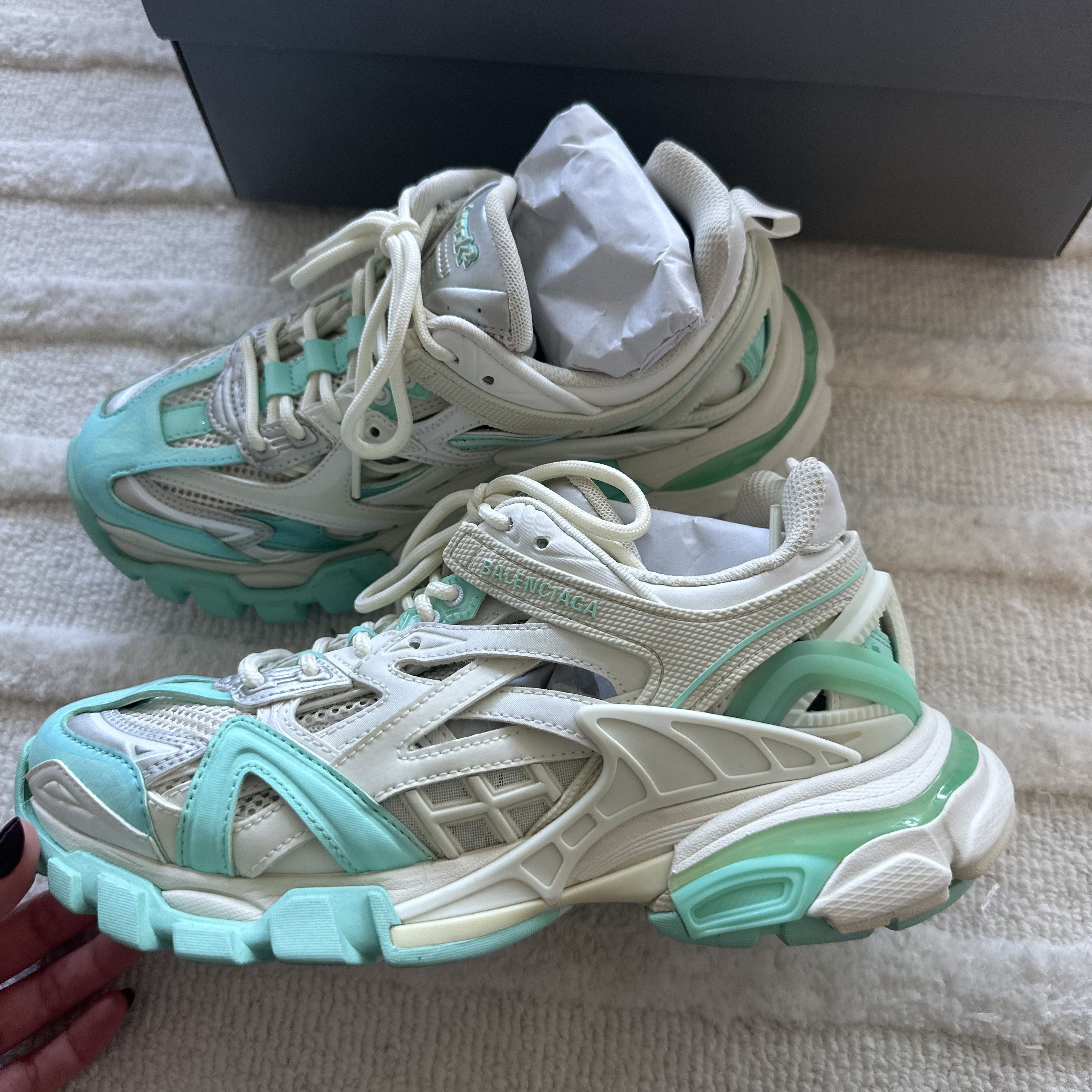 Balenciaga Balenciaga Track.2 Mint Sneakers Size US 7 / IT 37 - 3 Thumbnail