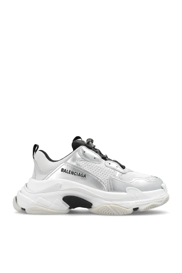 Balenciaga o1bcso1str1224 Triple S Sneakers in Silver/White Size US 11 / IT 41 - 1 Thumbnail