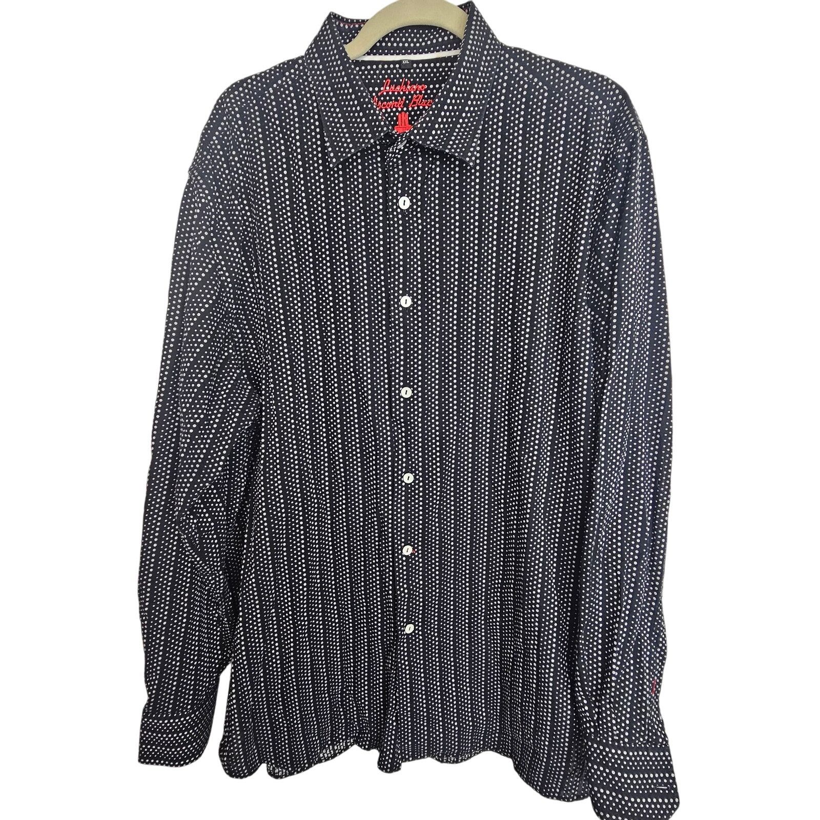 Luchiano Visconti Luchiano Visconti Black Geometric Polka Dot Shirt All Over Size US XXL / EU 58 / 5 - 1 Thumbnail