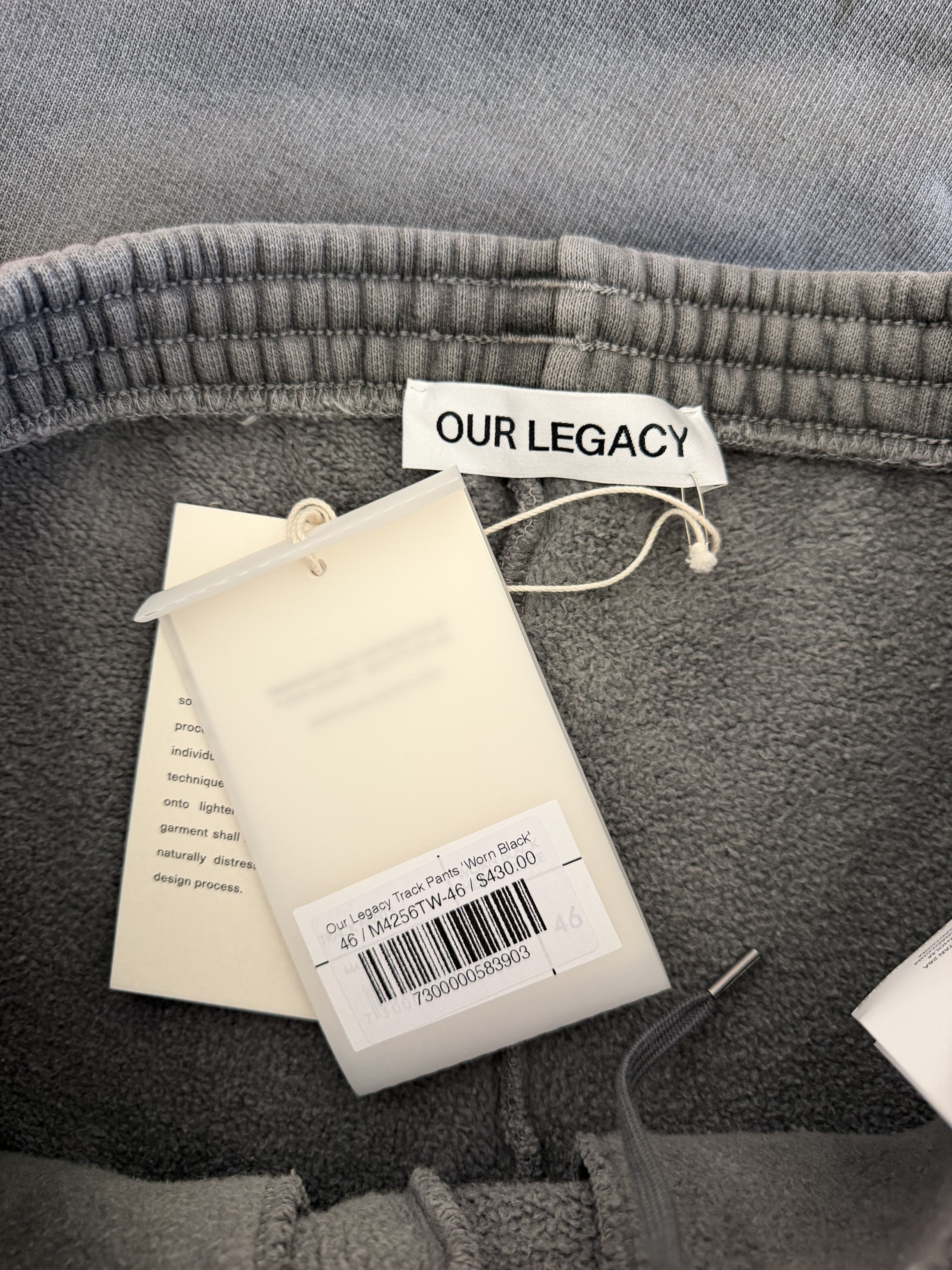 Our Legacy Our Legacy Cotton Track Pants in Worn Black Size US 30 / EU 46 - 6 Thumbnail