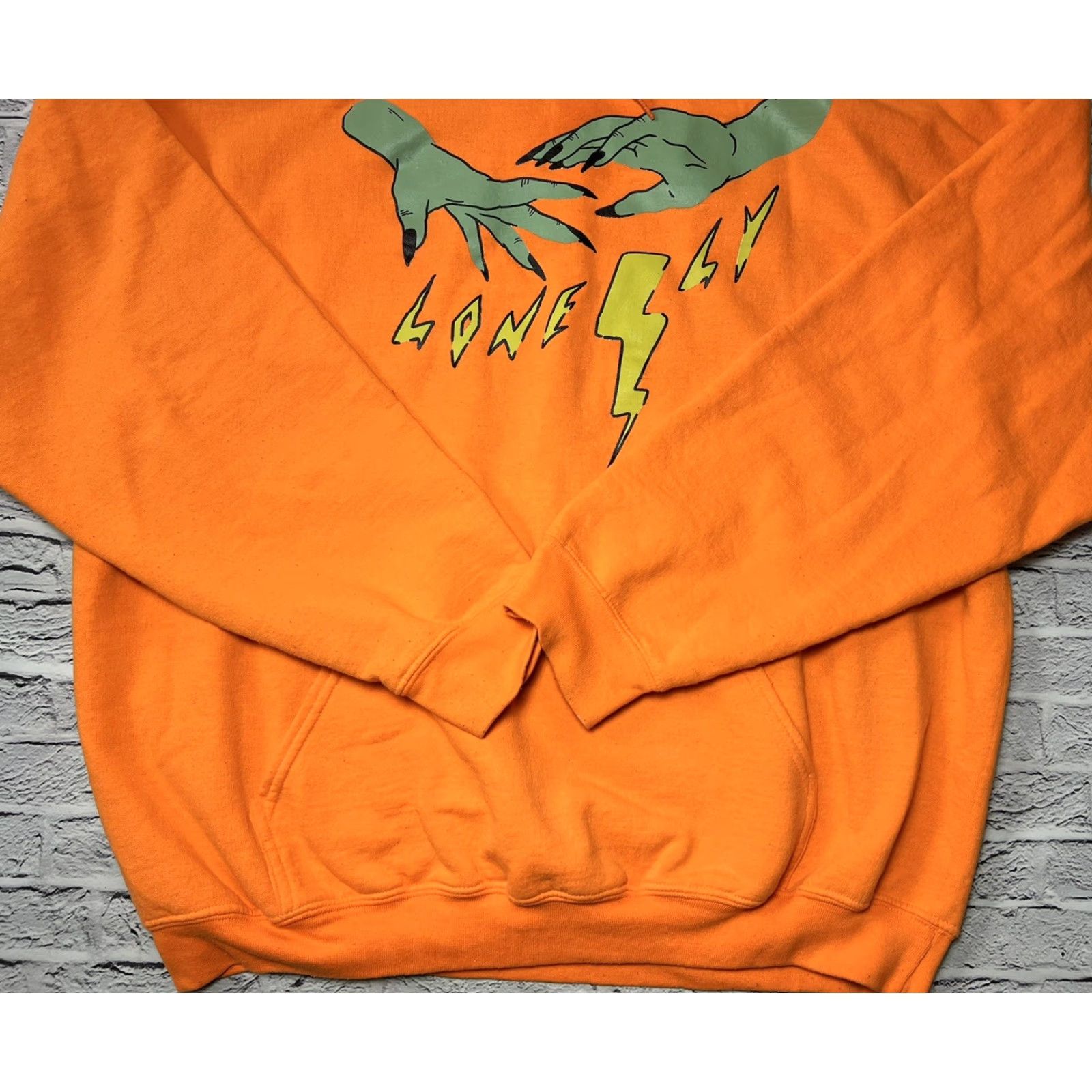 Vintage Lonely Ghost Hoodie Orange XL Unisex Adults Activewear Pullover Hoodie Orange Unisex Adults XL Orange Size XL / US 12-14 / IT 48-50 - 4 Thumbnail