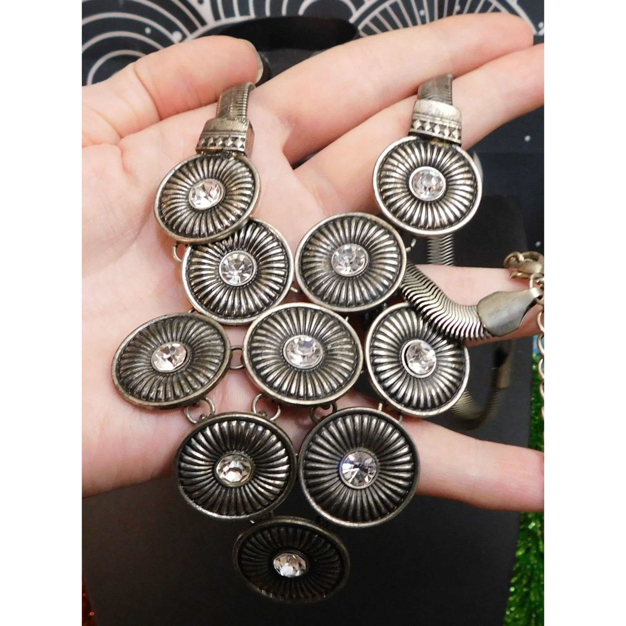 Other Space Age Brutalist Gemmed Statement Necklace Size ONE SIZE - 3 Thumbnail