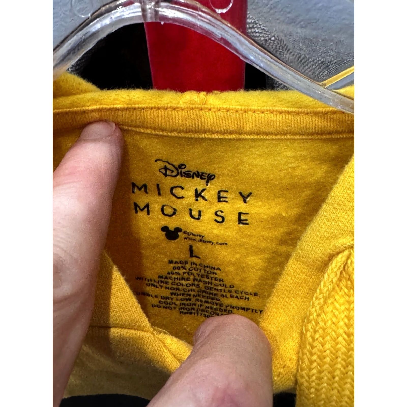 Disney Disney Mickey Mouse Running Yellow Hoody L Mens Shirt Multicolor 90s? Size US L / EU 52-54 / 3 - 5 Thumbnail