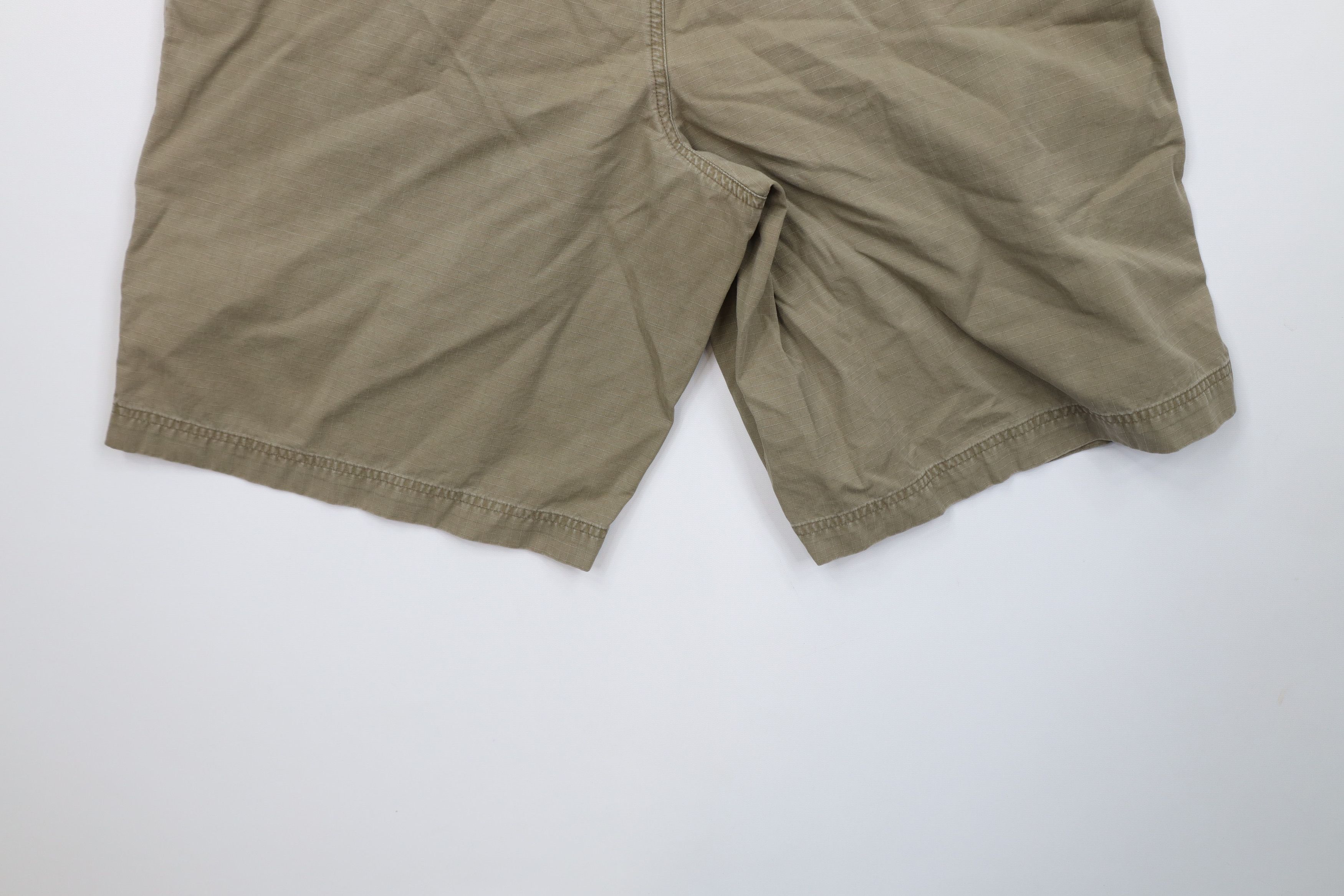 Gap Vintage Y2K 2000 Gap Belted Ripstop Cargo Shorts Green Brown Size US 34 / EU 50 - 11 Thumbnail