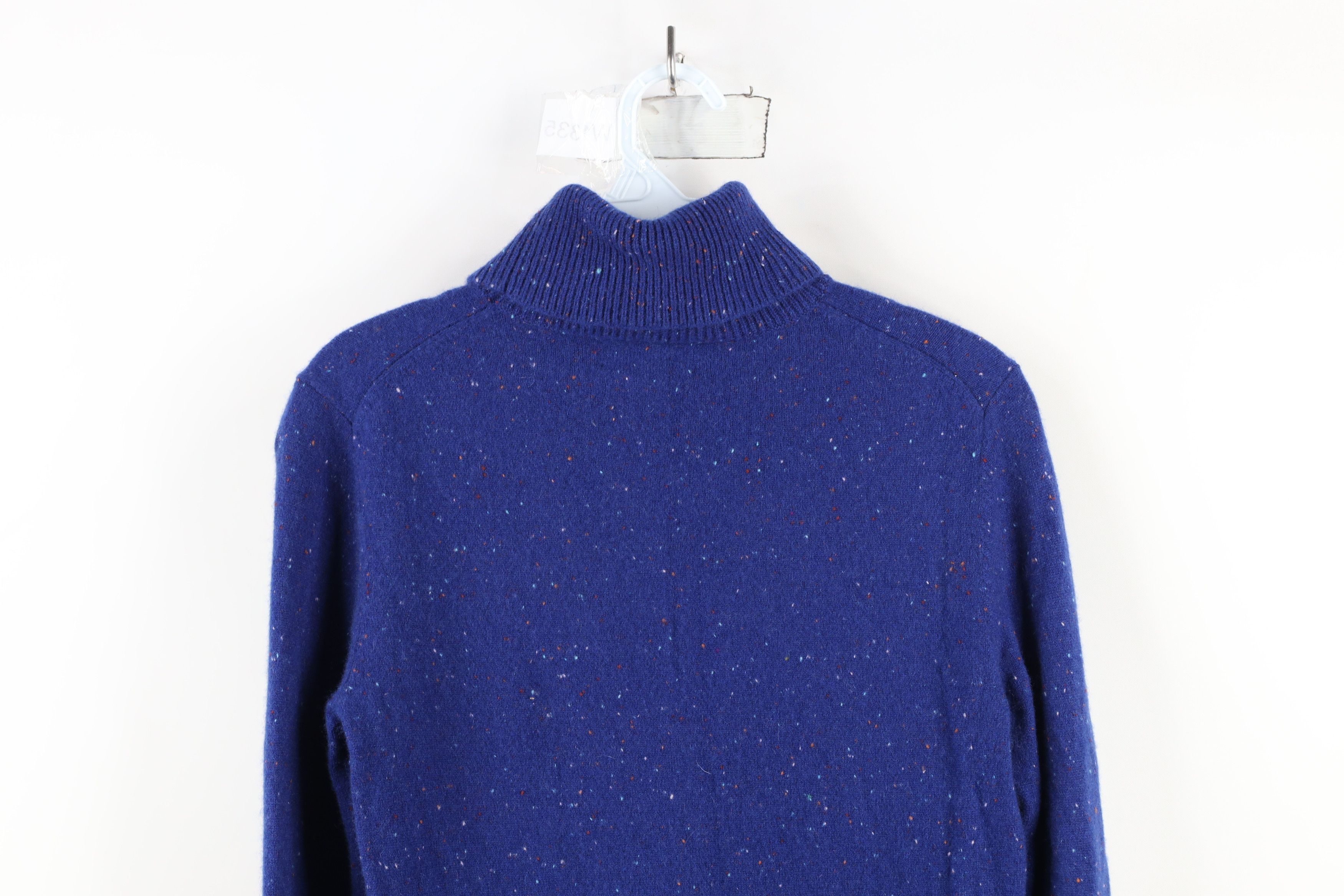 Lands' End × Vintage Vintage Lands End Rainbow Cashmere Knit Turtleneck Sweater Size XS / US 0-2 / IT 36-38 - 9 Thumbnail