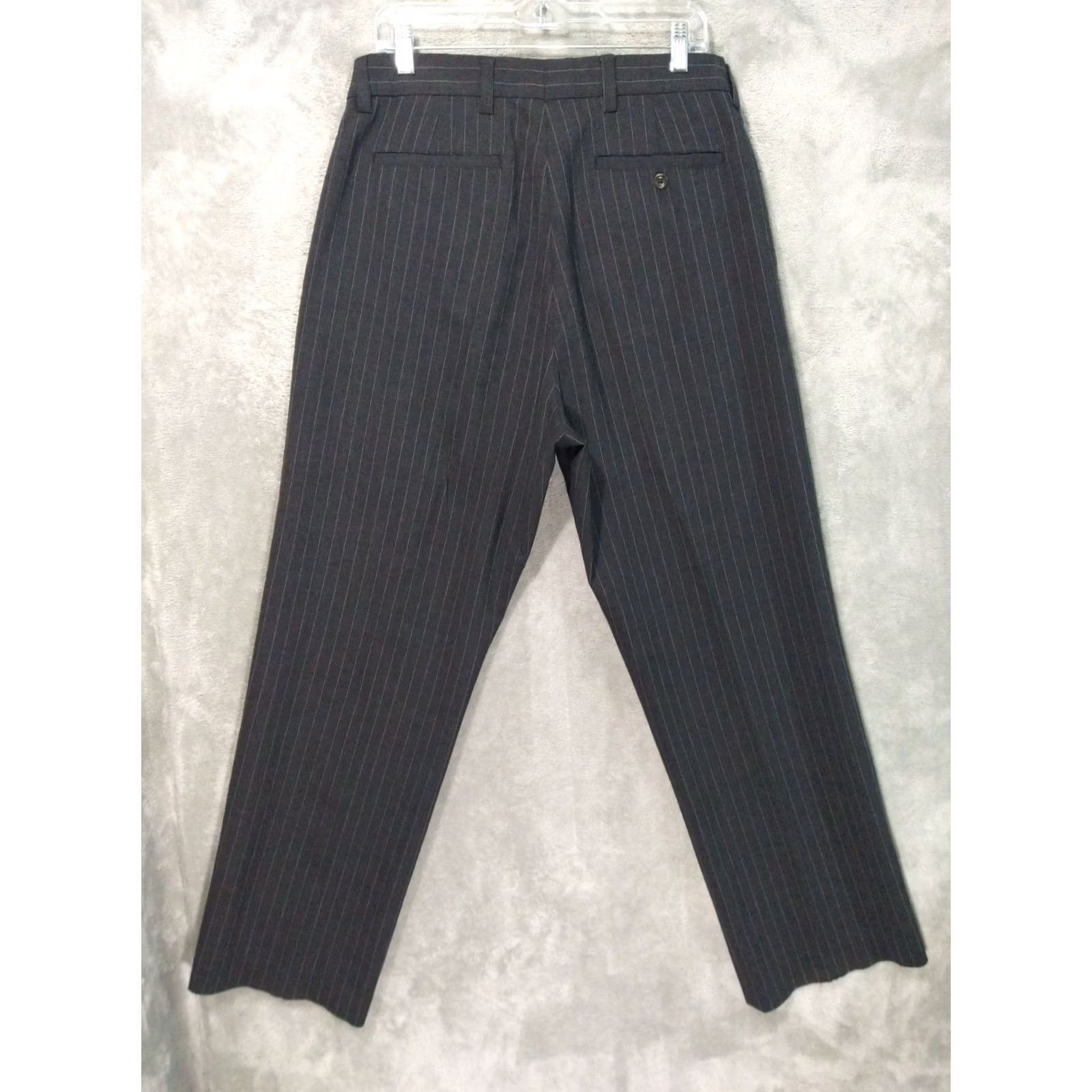 Banana Republic Banana Republic Pants Mens 34x30 Gray Striped Wool Dress Dawson Straight Leg Shirt Dress Pants Mens 34 Regular Gray Striped Wool Dress Pants Size US 34 / EU 50 - 2 Thumbnail
