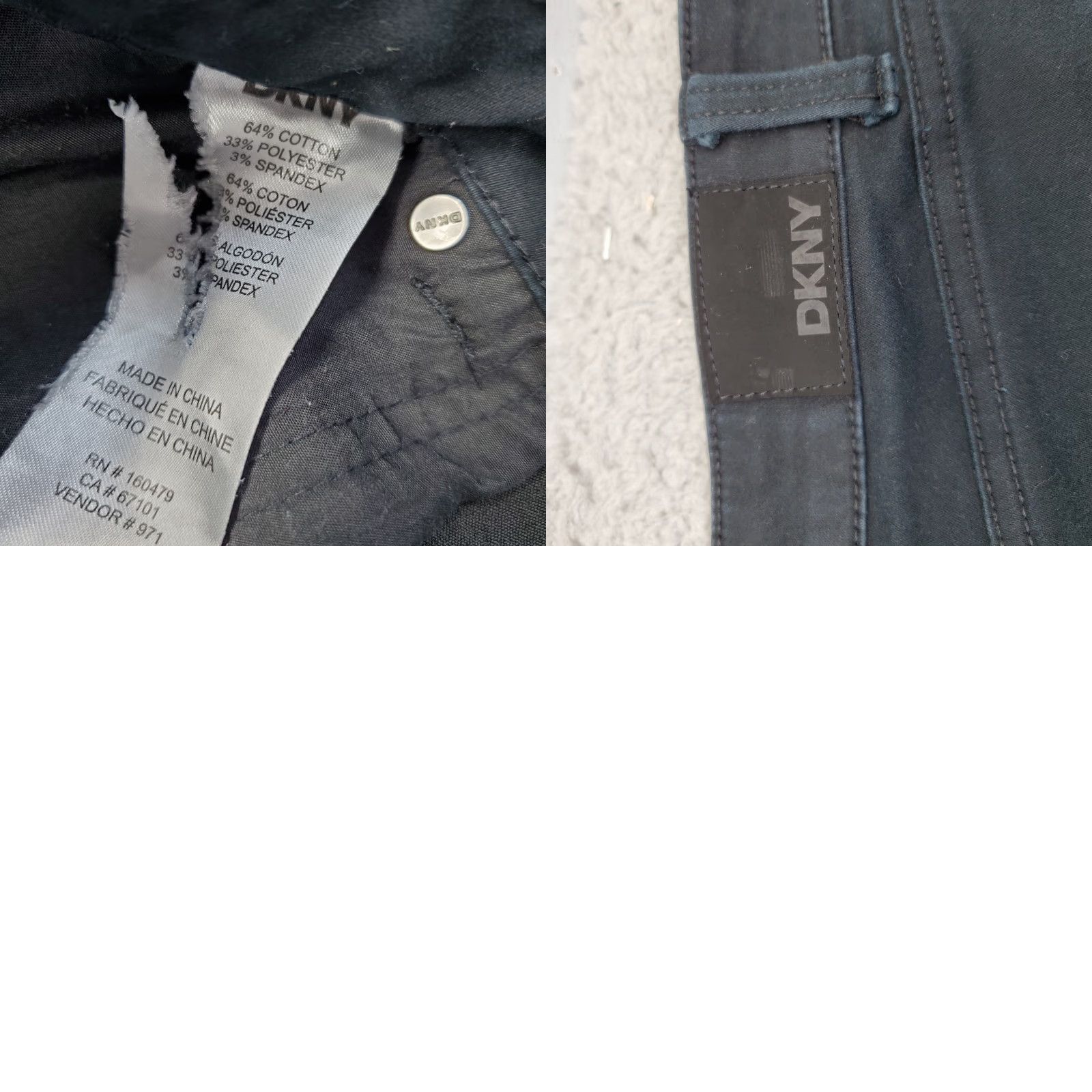 DKNY DKNY Straight Jeans Mens 38x32 Black Denim Stretch Dark Wash Jeans Mens 38 DKNY Straight Black Denim Stretch 5-Pocket Regular Fit Vintage: No Size US 38 / EU 54 - 8 Thumbnail
