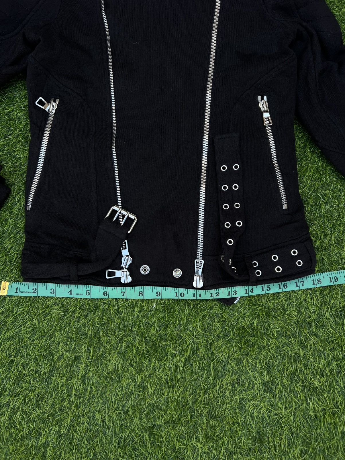 Balmain × H&M Balmain x H&M AW2015 Black Cotton Biker Moto Jacket - XS Size US XS / EU 42 / 0 - 8 Thumbnail