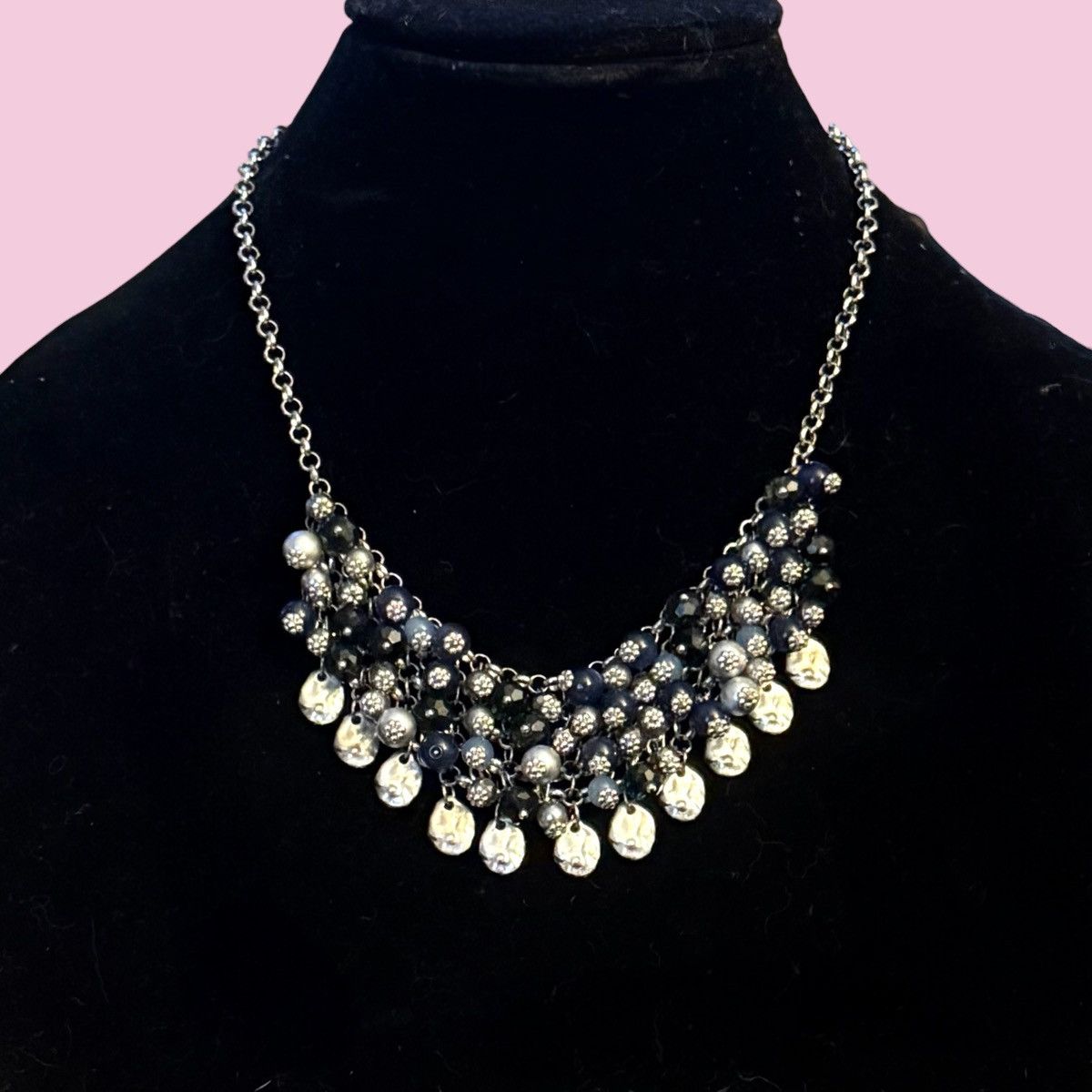 Other Silver tone multi dangle bead bib necklace Size ONE SIZE - 1 Thumbnail