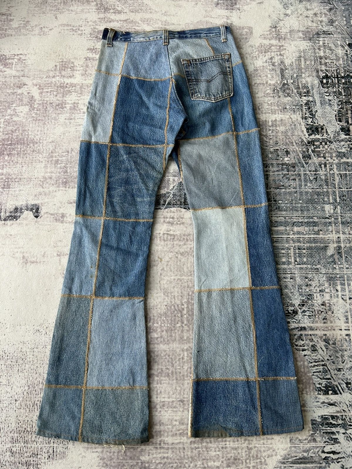 If Six Was Nine Y2k Patchwork Flared Denim Size US 28 / EU 44 - 4 Thumbnail