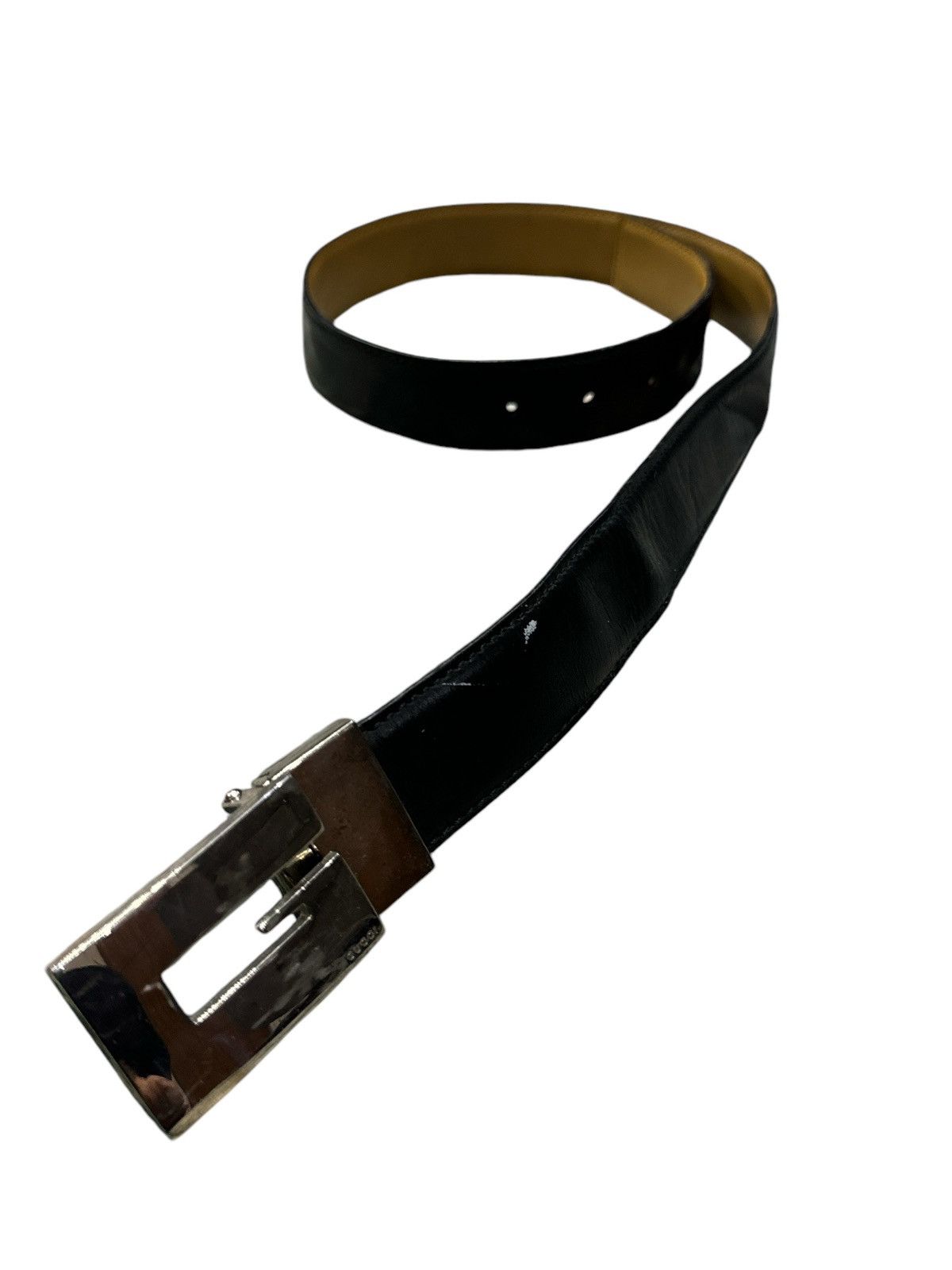 Gucci VINTAGE GUCCI BI-WAY LEATHER BELT Size 28 - 1 Thumbnail