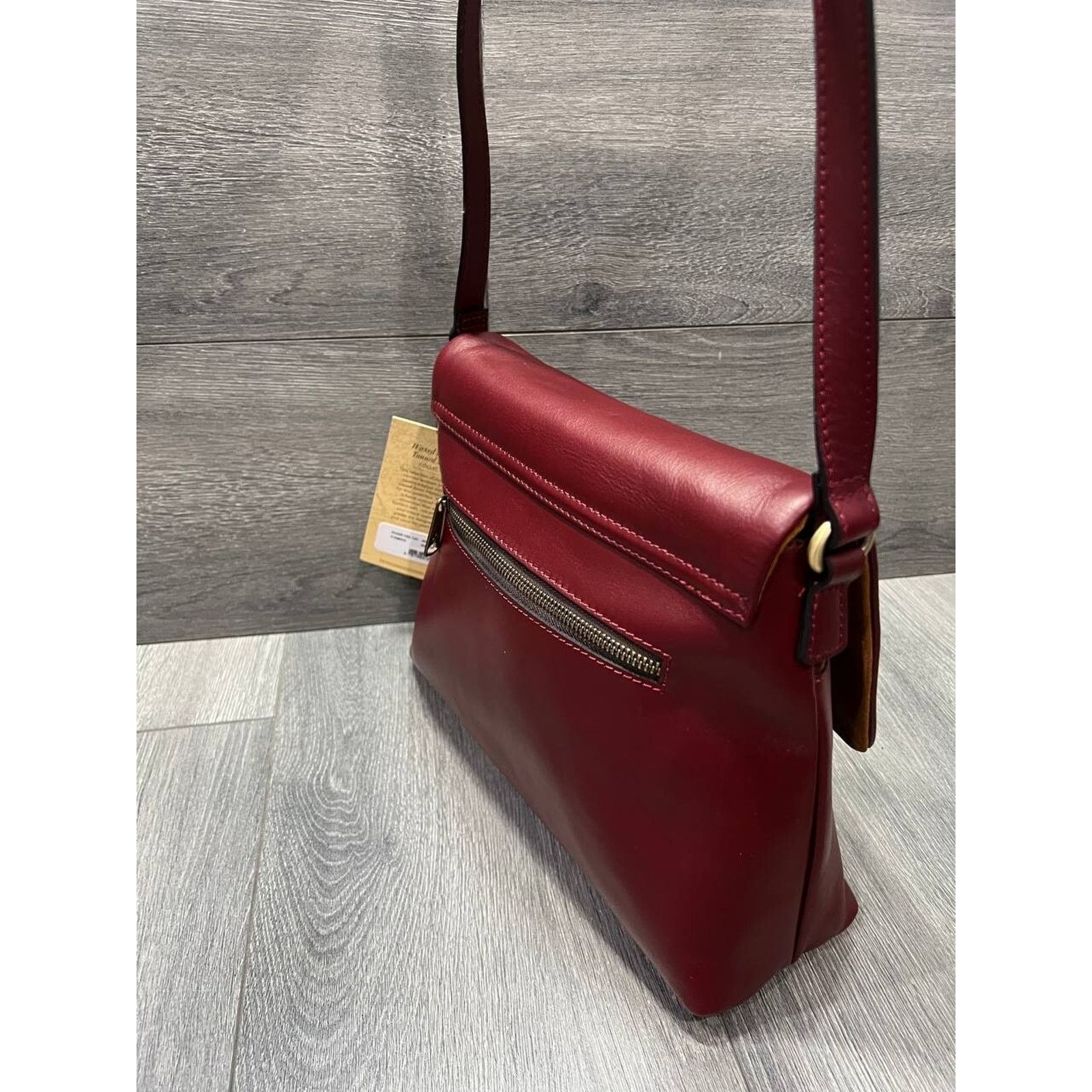 Patricia Nash Patricia Nash Mili Leather Medium Flap Maroon Bag A683655 Size ONE SIZE - 11 Thumbnail