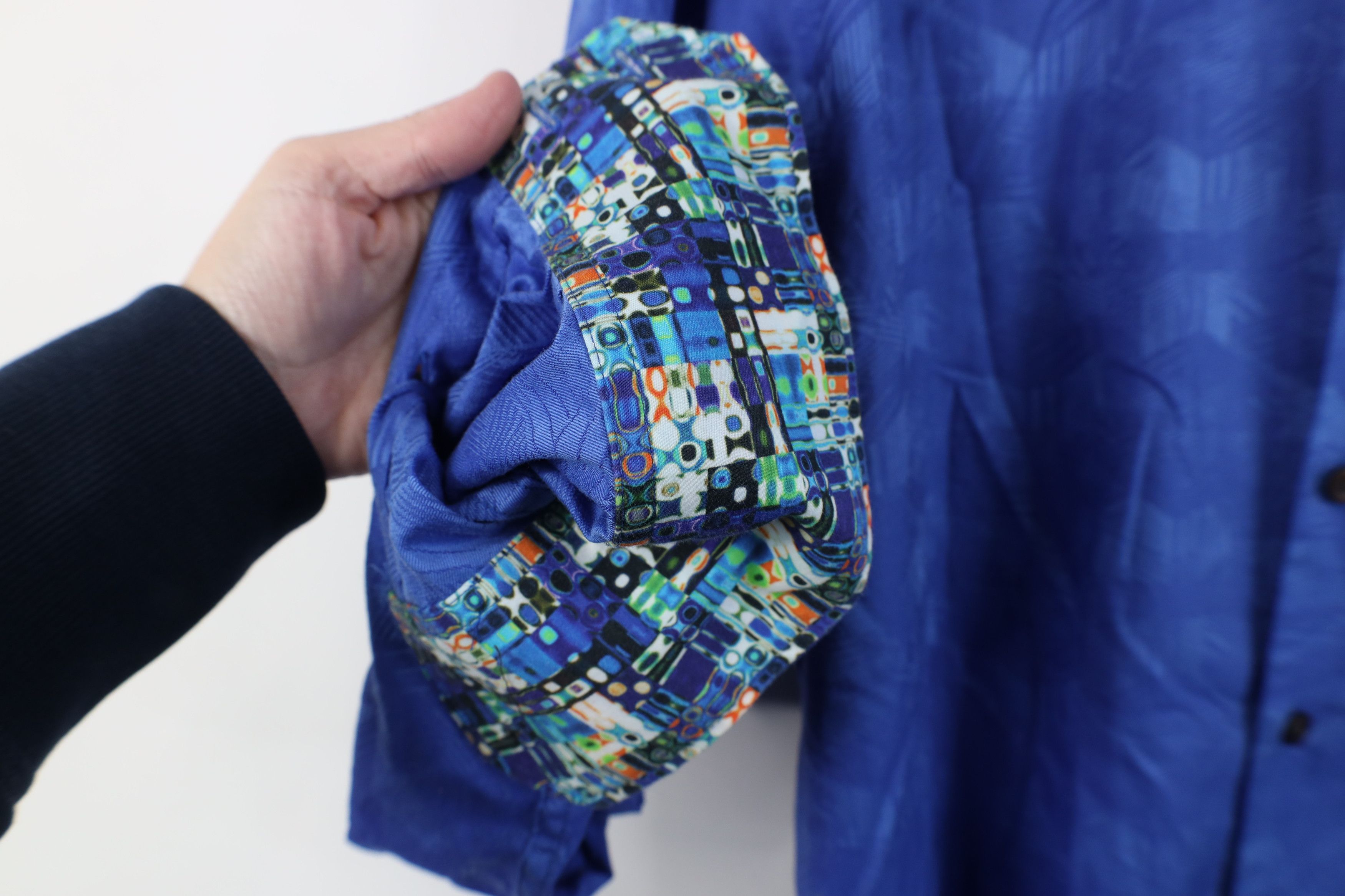 Robert Graham Robert Graham Geometric Flip Cuff Collared Button Shirt Blue Size US XL / EU 56 / 4 - 6 Thumbnail