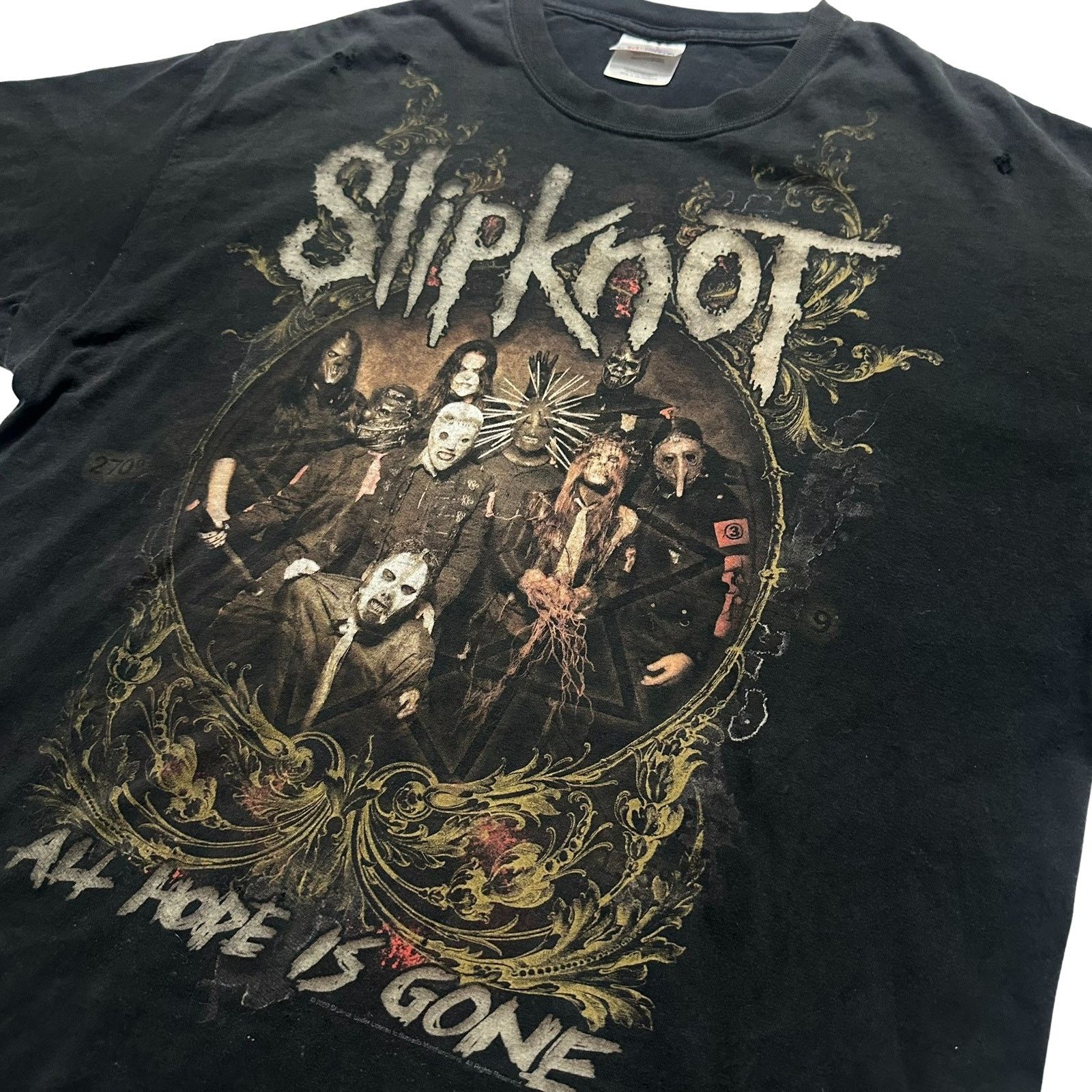 Hanes Vtg 2008 Slipknot All Hope Is Gone Tour T-Shirt Hanes XL Size US XL / EU 56 / 4 - 2 Thumbnail