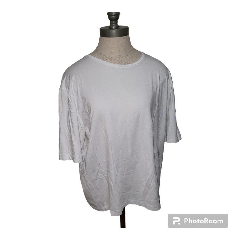 Designer CT735 Nordstrom Signature White Short Sleeve T-shirt S Size S / US 4 / IT 40 - 1 Thumbnail