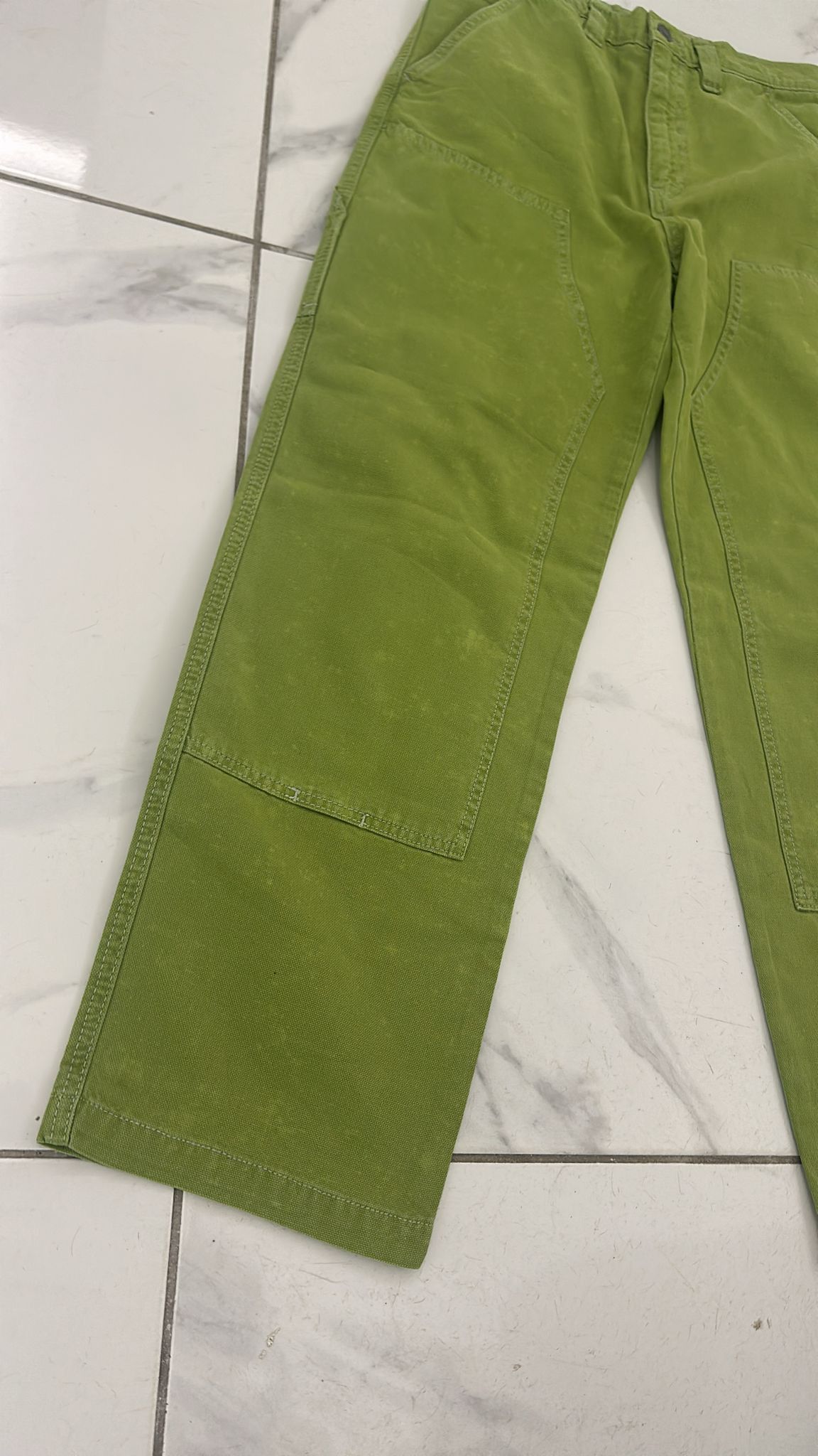 Stussy Stussy Stone Washed Canvas Work Pant, Lime Size US 28 / EU 44 - 7 Thumbnail