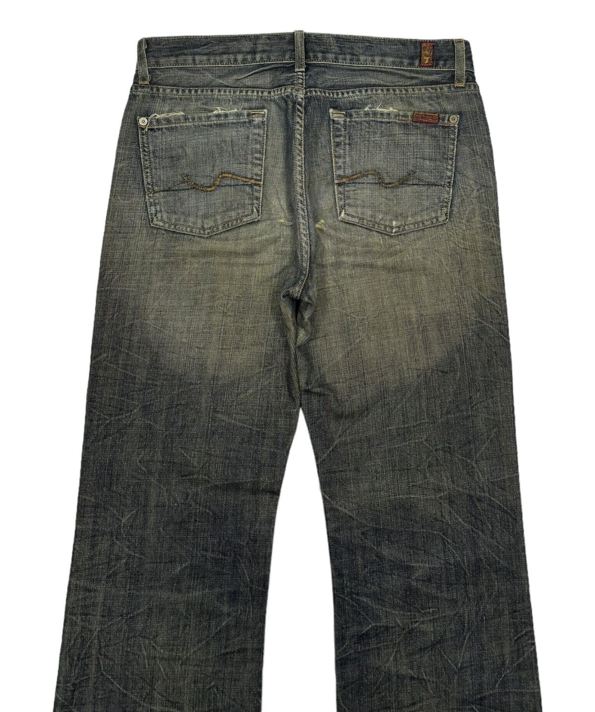 14th Addiction FLARE🔥RUSTY MUD WASH FLARE JEANS 7 FOR ALL MANKIND DENIM Size US 31 - 8 Thumbnail
