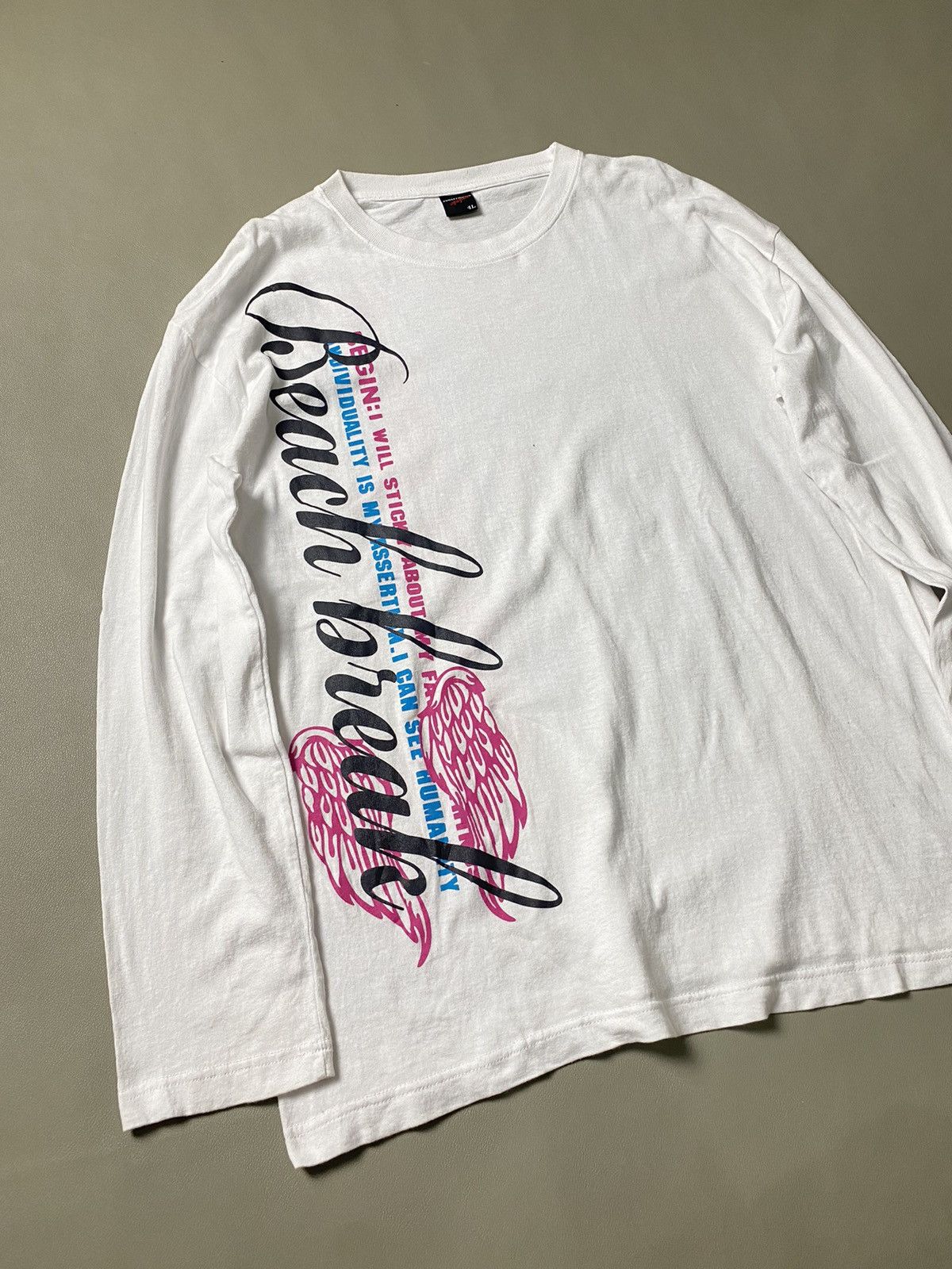 Beauty Beast × If Six Was Nine × Le Grande Bleu (L.G.B.) Y2K Fogaty House Poem Wings Longsleeve Size US XL / EU 56 / 4 - 5 Thumbnail