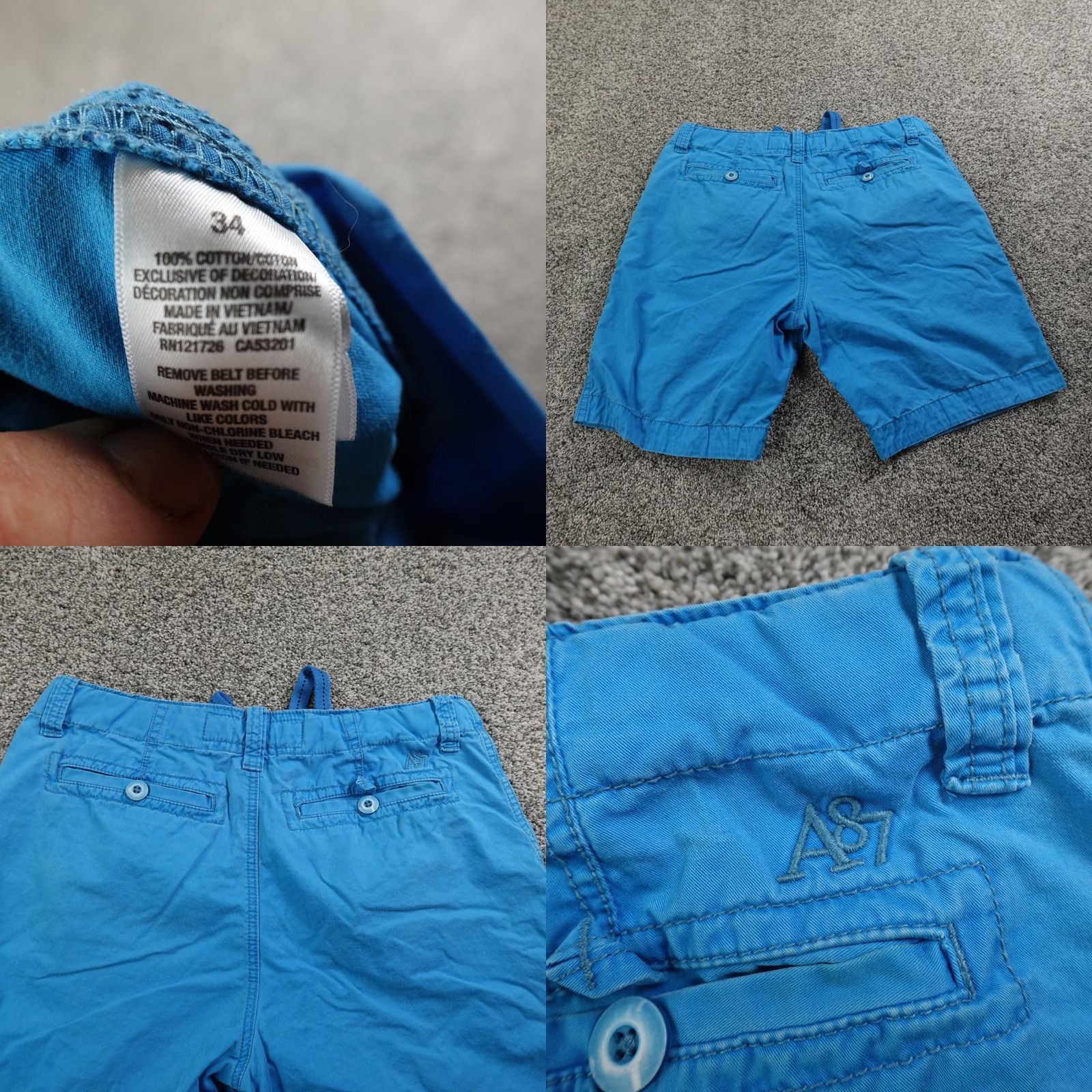 Vintage VINTAGE Aeropostale Bermuda Shorts Mens 34 Blue Chino Casual Preppy Y2K 00s-10s Size US 34 / EU 50 - 8 Thumbnail