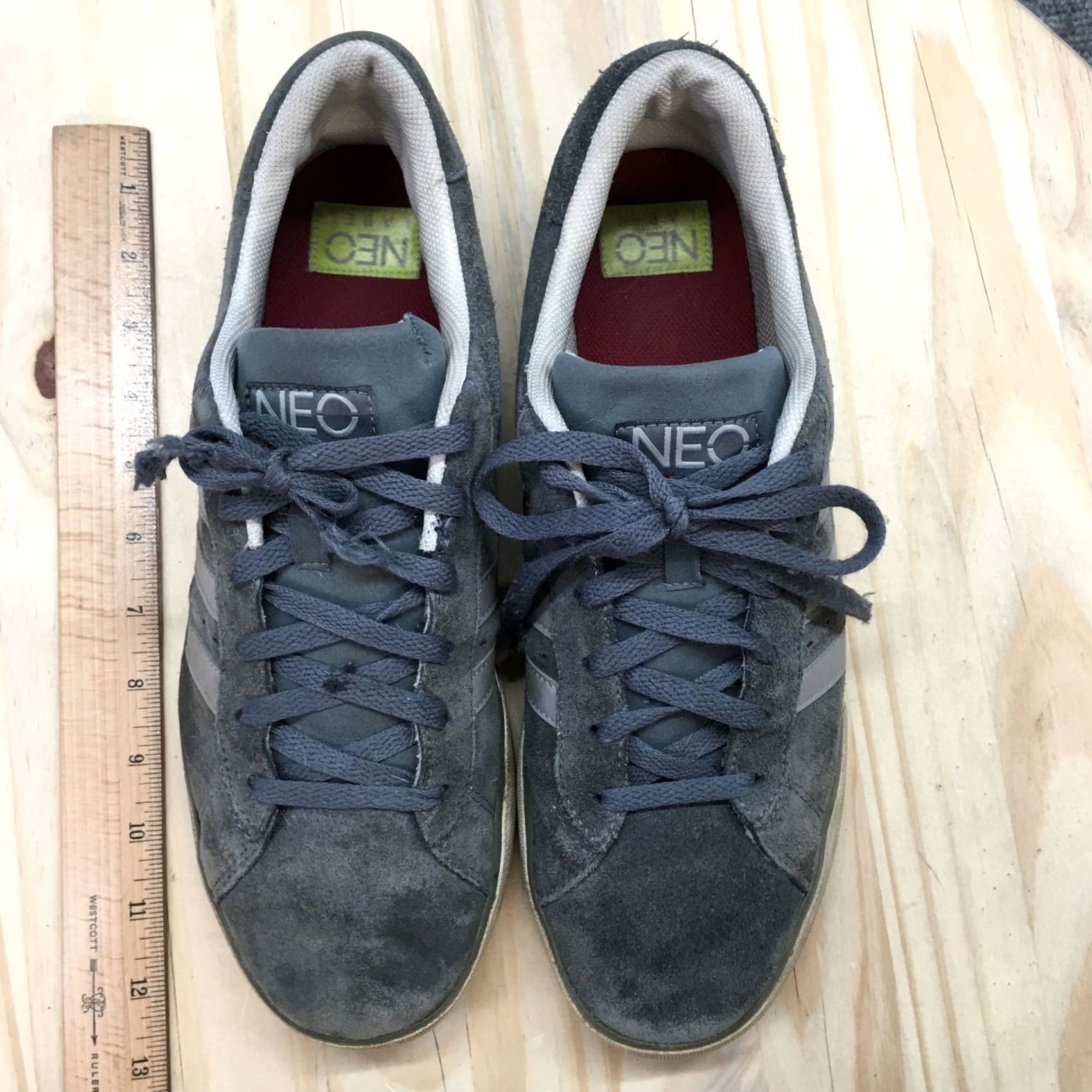 Adidas Adidas Sneaker Mens 12 Blue Neo Ortholite Athletic Lace Up Casual Suede G52128 Size US 12 / EU 45 - 7 Thumbnail