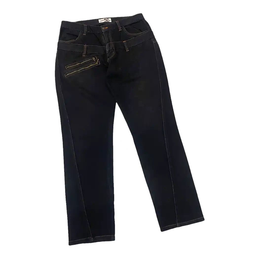 Hysteric Glamour × If Six Was Nine JUNGLE STORM JAPAN DOUBLE WAIST ZIPPER POCKET BONDAGE JEANS Size US 32 / EU 48 - 10 Thumbnail