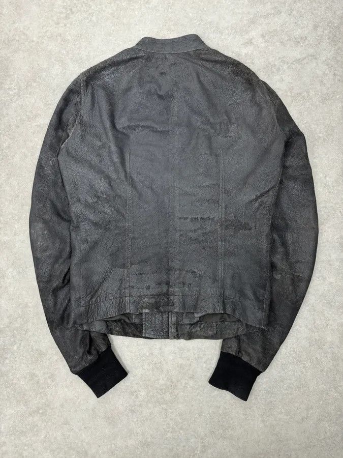 Rick Owens Rick Owens Grey Avant-Garde Leather Jacket Size US S / EU 44-46 / 1 - 7 Thumbnail