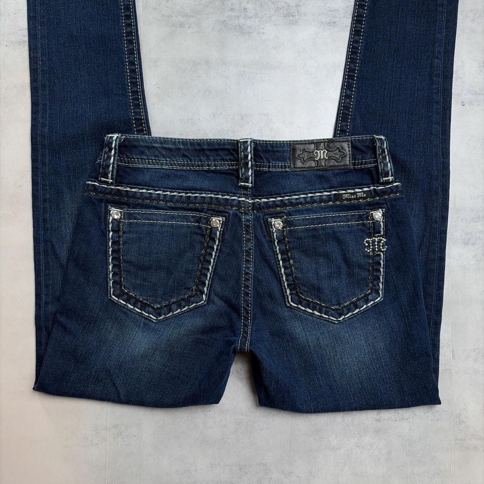 Other Y2K Dark Wash Miss Me Grunge Gothic Skinny Denim Jeans Size 30" / US 8 / IT 44 - 3 Thumbnail