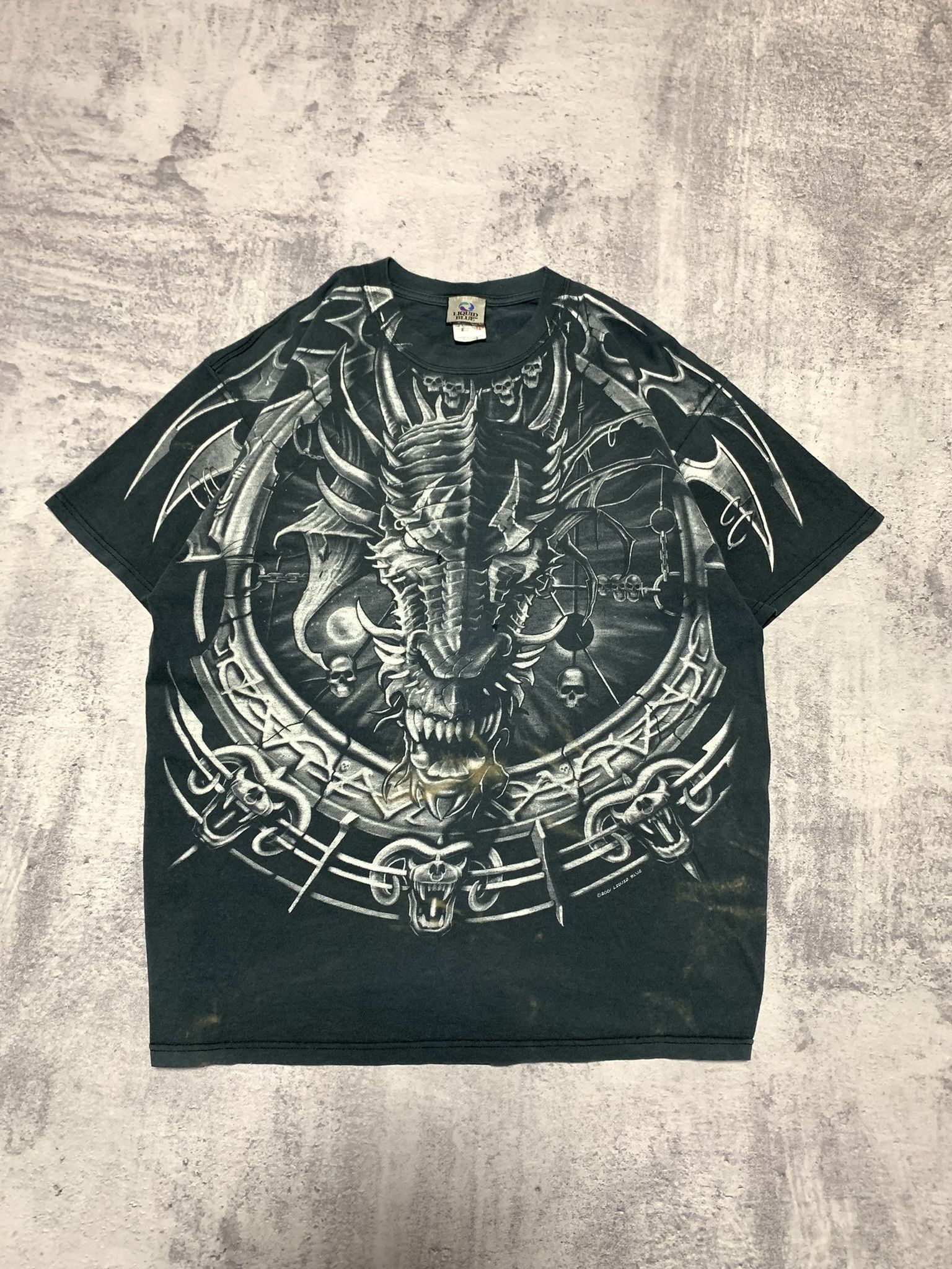 Liquid Blue Liquid Blue AOP Drugon Print Vintage 2001 T Shirt Size XL Size US XL / EU 56 / 4 - 2 Thumbnail