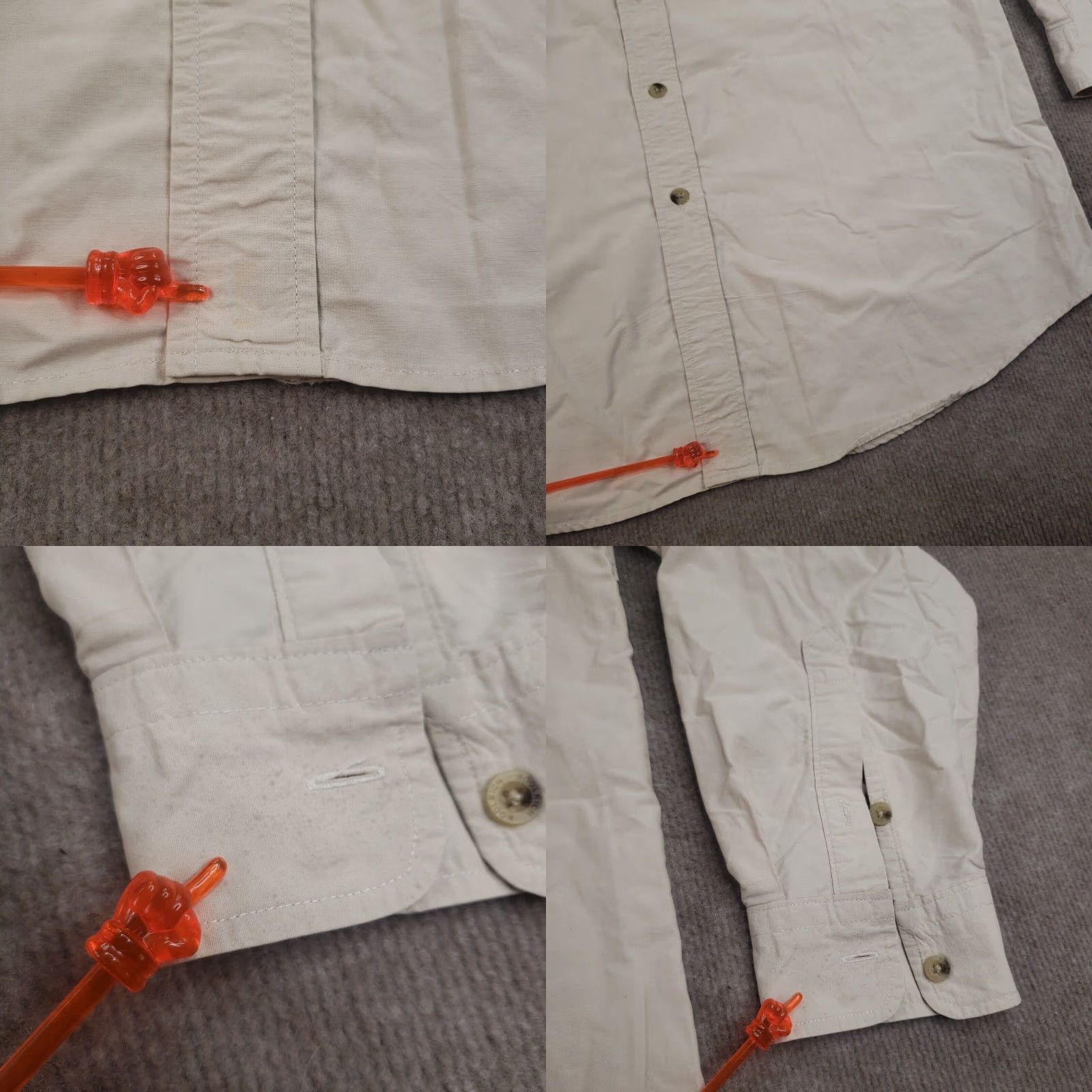 Vintage Woolrich Button Up Shirt Mens Large Beige Long Sleeve Outdoor Hiking Breathable Size US L / EU 52-54 / 3 - 8 Thumbnail