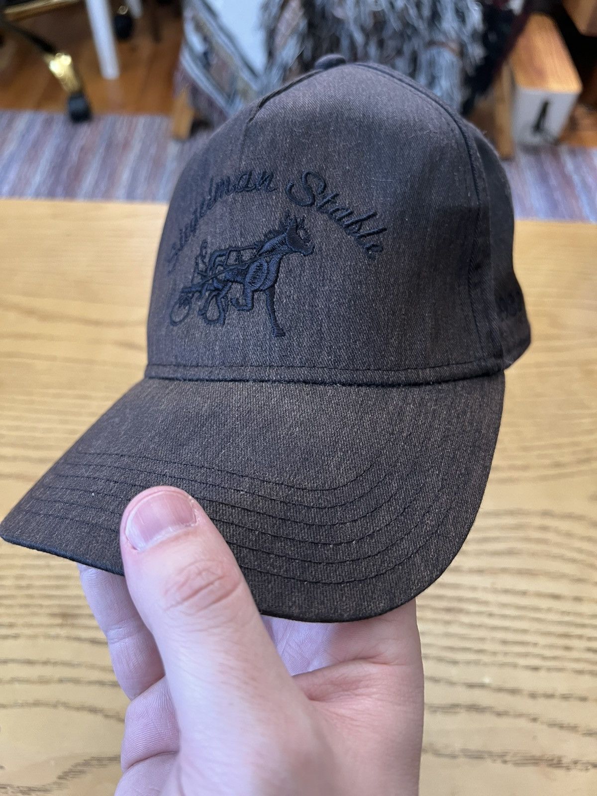 Siegelman Stable Sun faded black on black embroidered cap Size ONE SIZE - 1 Thumbnail