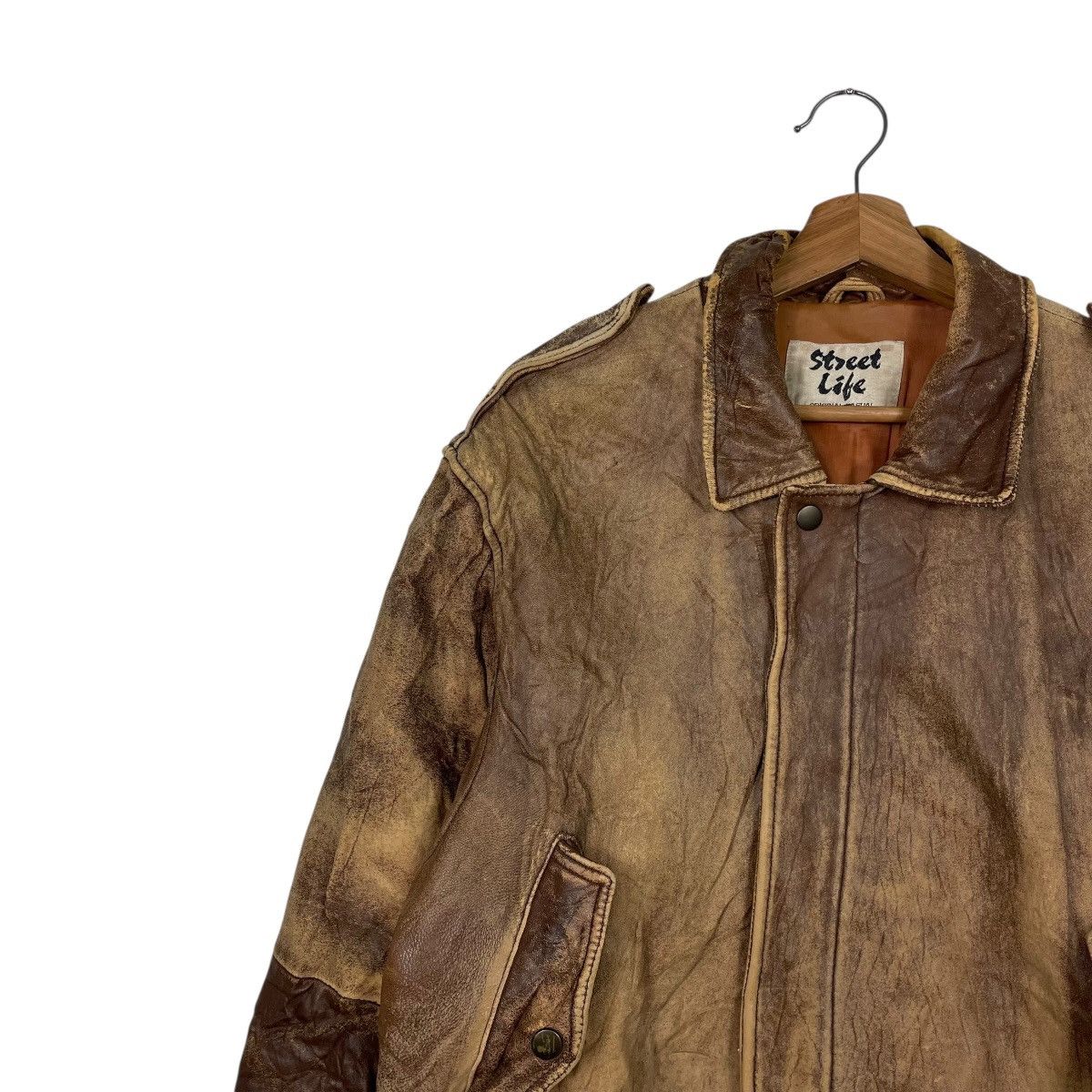 Japanese Brand Japanese Brand Street Life Military Leather Jacket Size US M / EU 48-50 / 2 - 6 Thumbnail