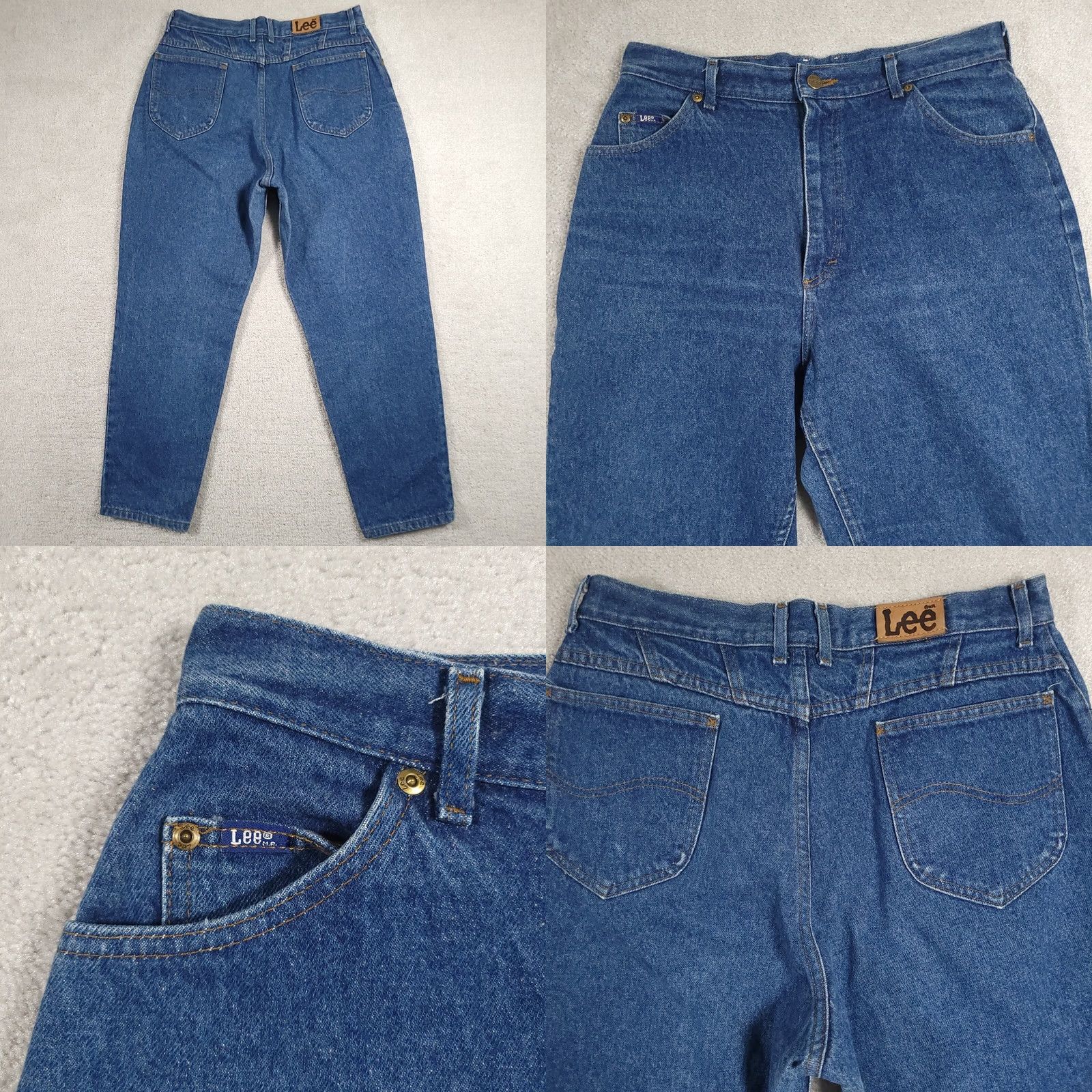 Lee VINTAGE Lee Riders Jeans Tapered Leg Blue Denim Women's 16P Petite Made In USA 90s USA Size 38" / US 16 / IT 52 - 8 Thumbnail