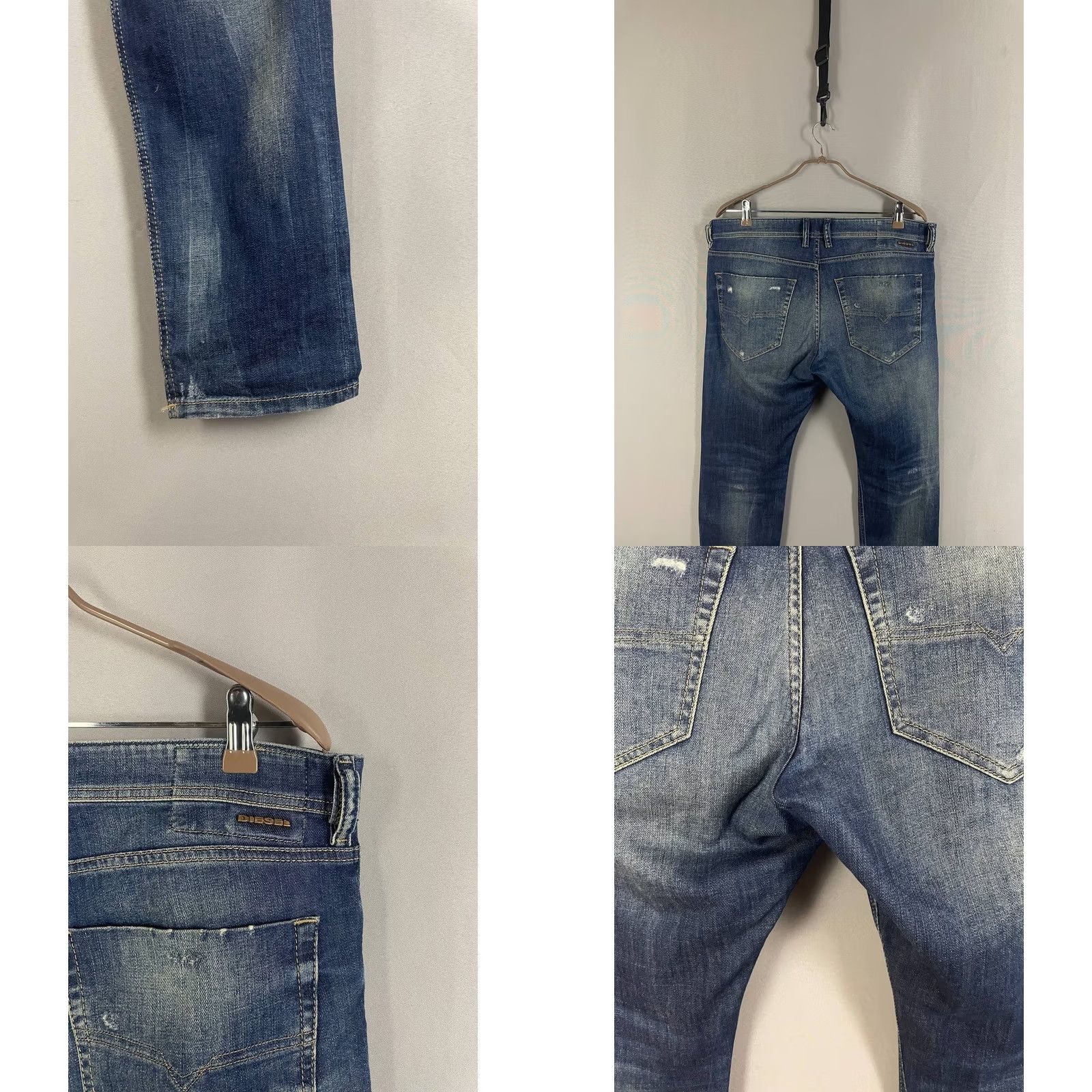Diesel Diesel Jeans Tepphar Jeans Carrot Regular Blue Cotton Denim 5-Pocket 36w 29in Inseam Mens Standards Size US 32 / EU 48 - 8 Thumbnail