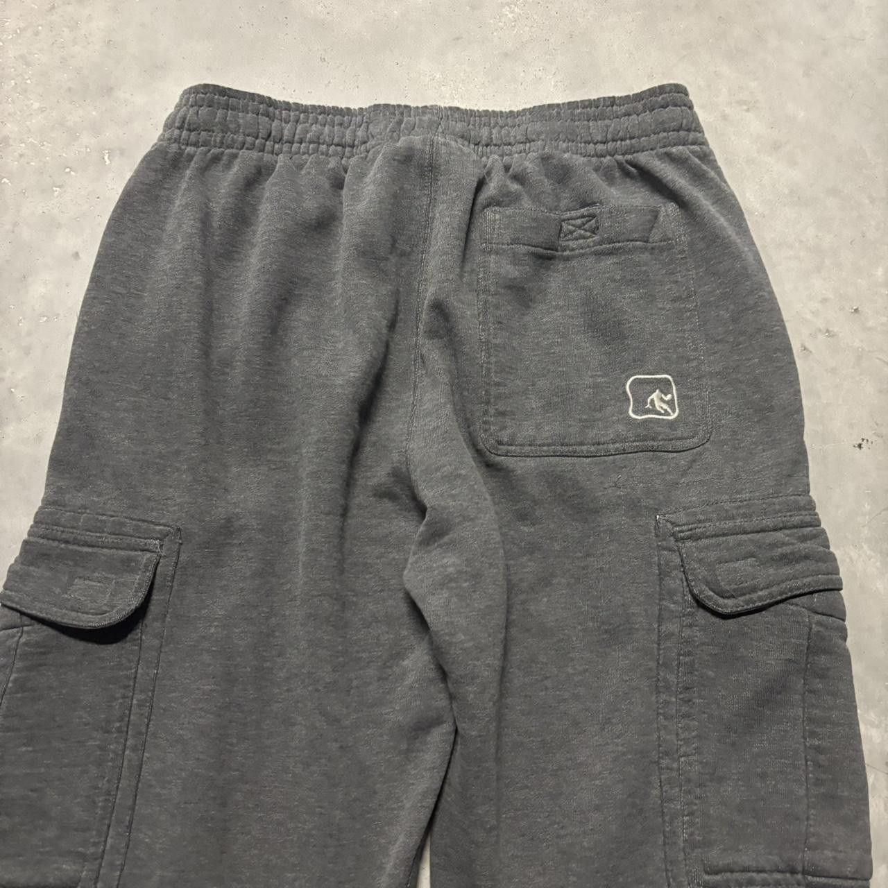 Japanese Brand × Vintage Crazy Vintage Y2K/2000s Dark Grey Skater Essential Cargo Sweatpants! Size US 30 / EU 46 - 7 Thumbnail