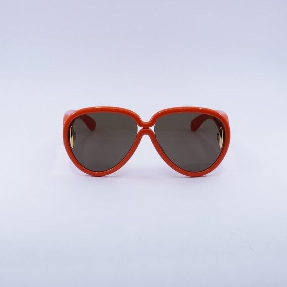 Loewe Loewe LW40132I 42E Sunglasses Shiny Orange Aviator Frame Size ONE SIZE - 2 Thumbnail