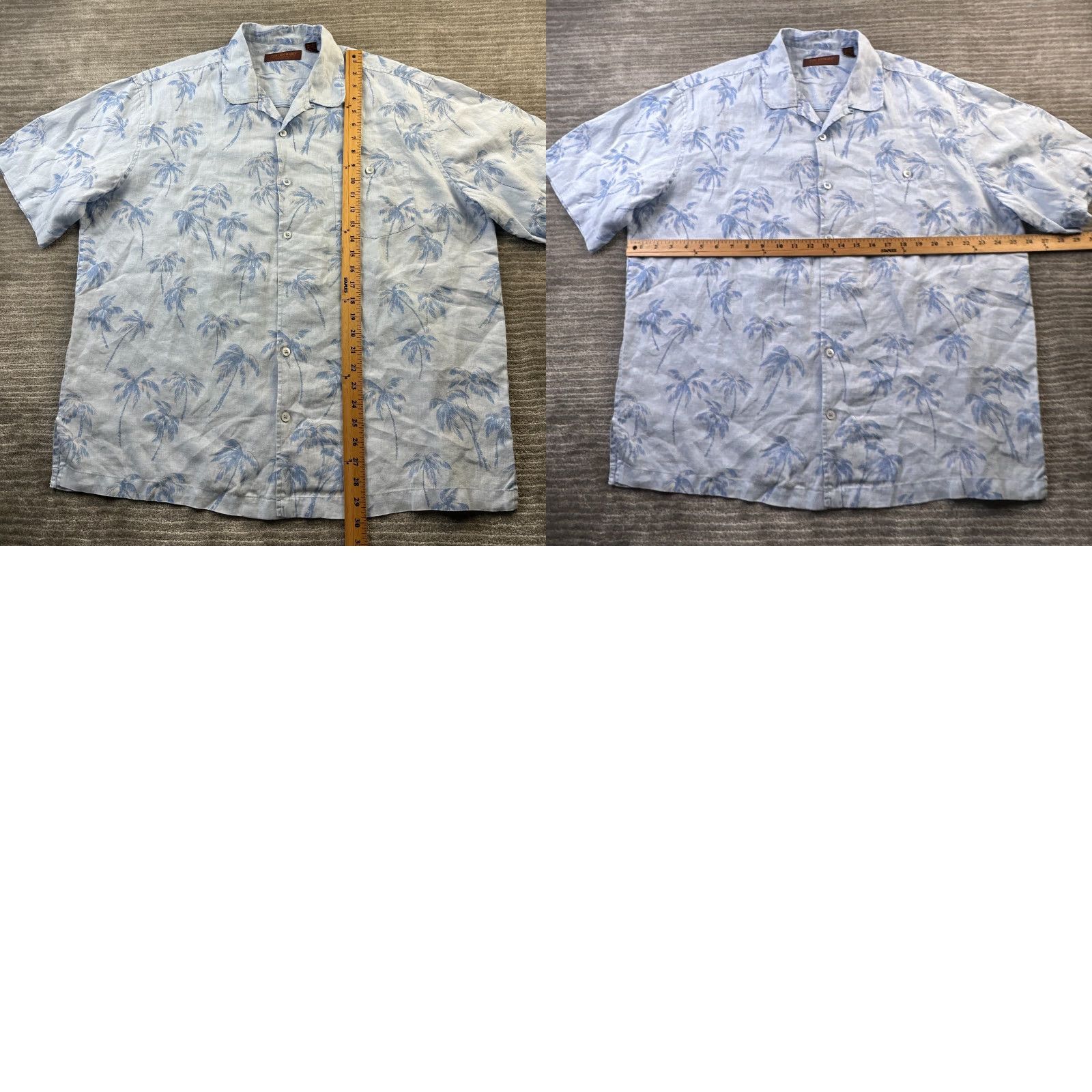 Tori Richard Tori Richard Shirt Mens Extra Large Blue Button Up Linen Camp Size US XL / EU 56 / 4 - 8 Thumbnail