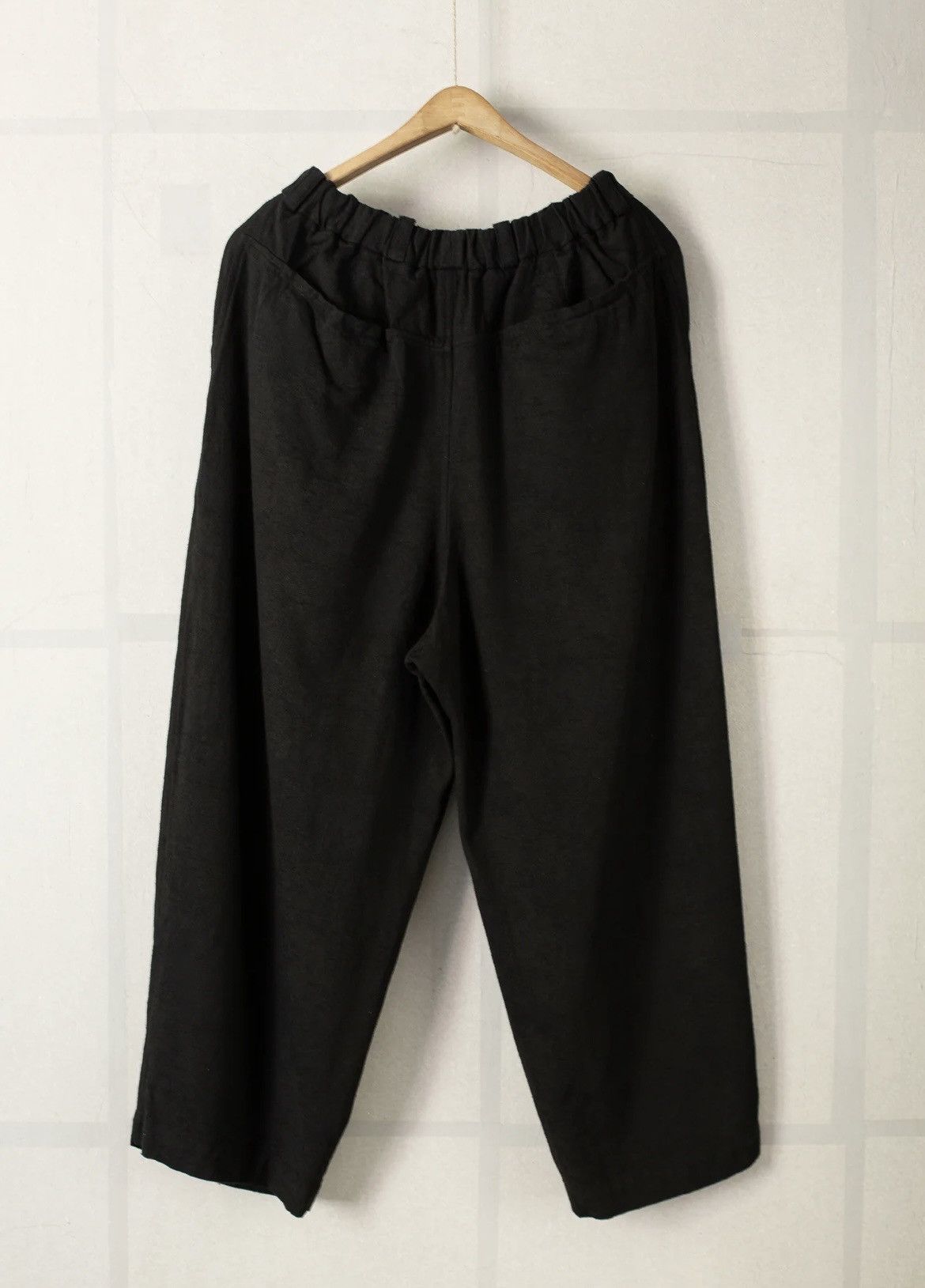 MITTAN Black Silk, Cotton, & Linen Jacquard Pants Size US 32 / EU 48 - 5 Thumbnail