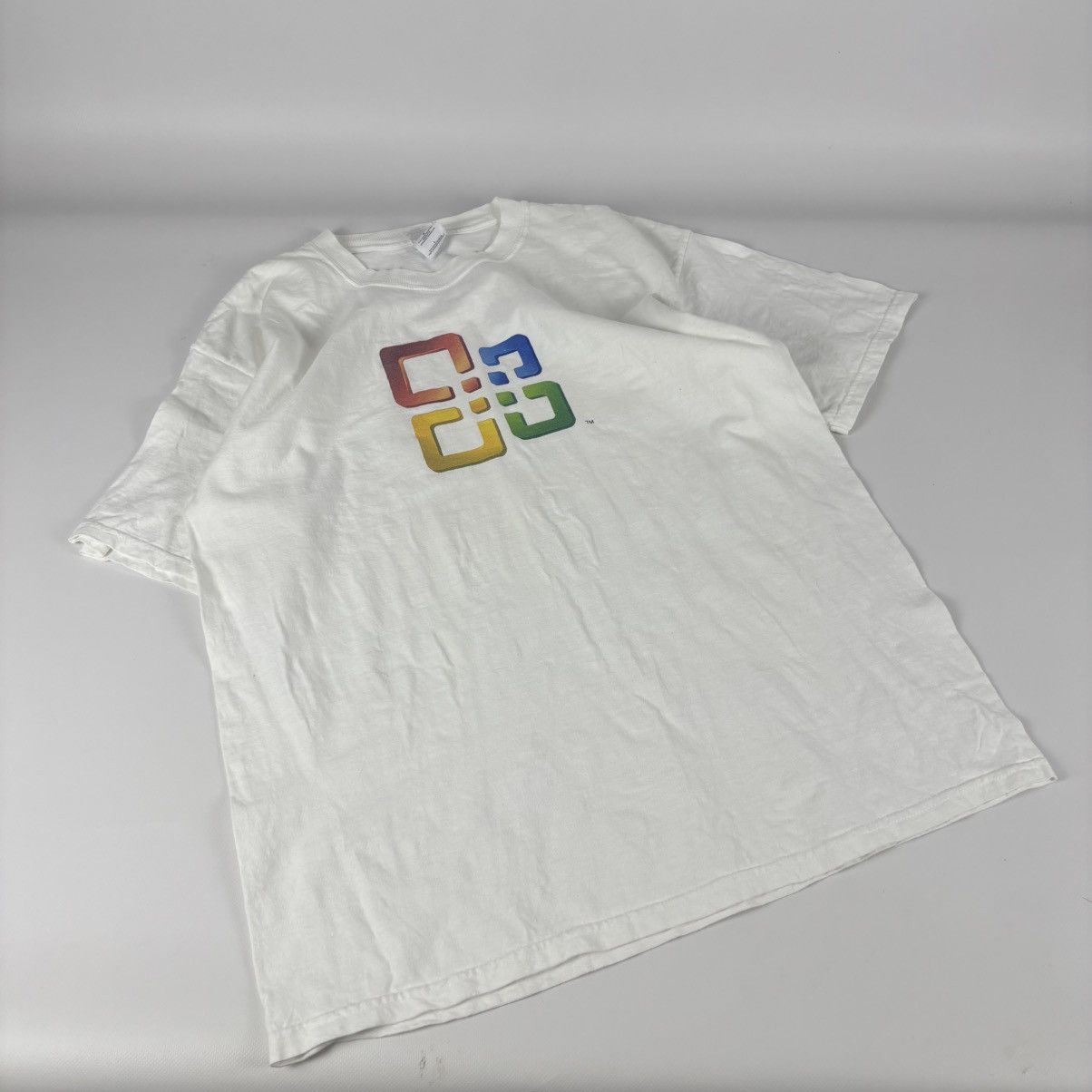 Microsoft Vintage Microsoft Office Gildan White T Shirt Size L Size US L / EU 52-54 / 3 - 4 Thumbnail